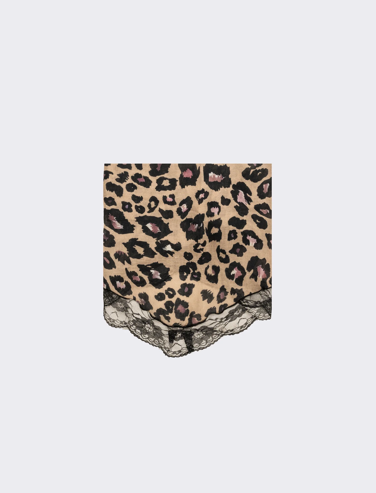Foulard bambina triangolo con pizzo - Leopardato - Image 2
