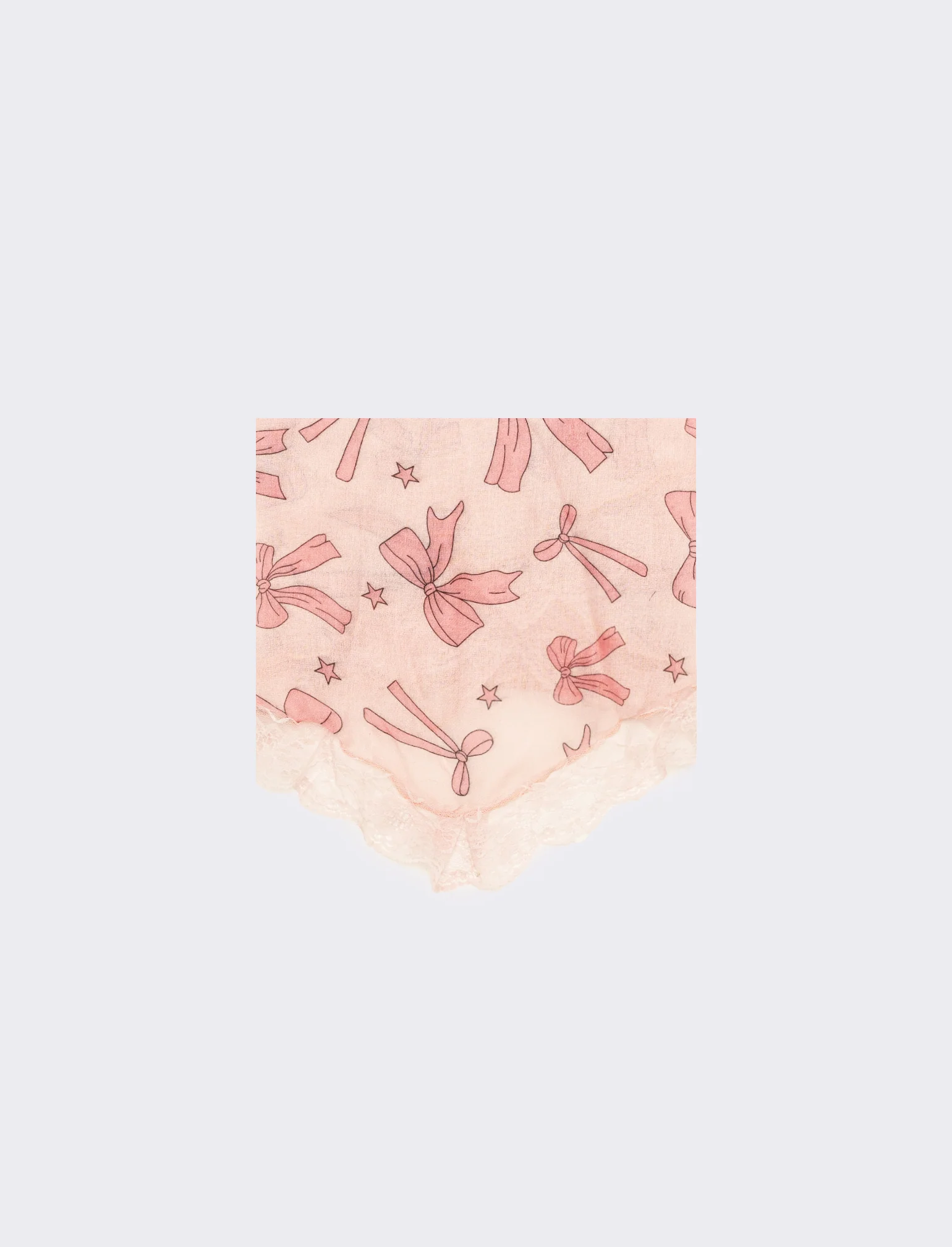 Foulard bambina triangolo con pizzo - Rosa - Image 2