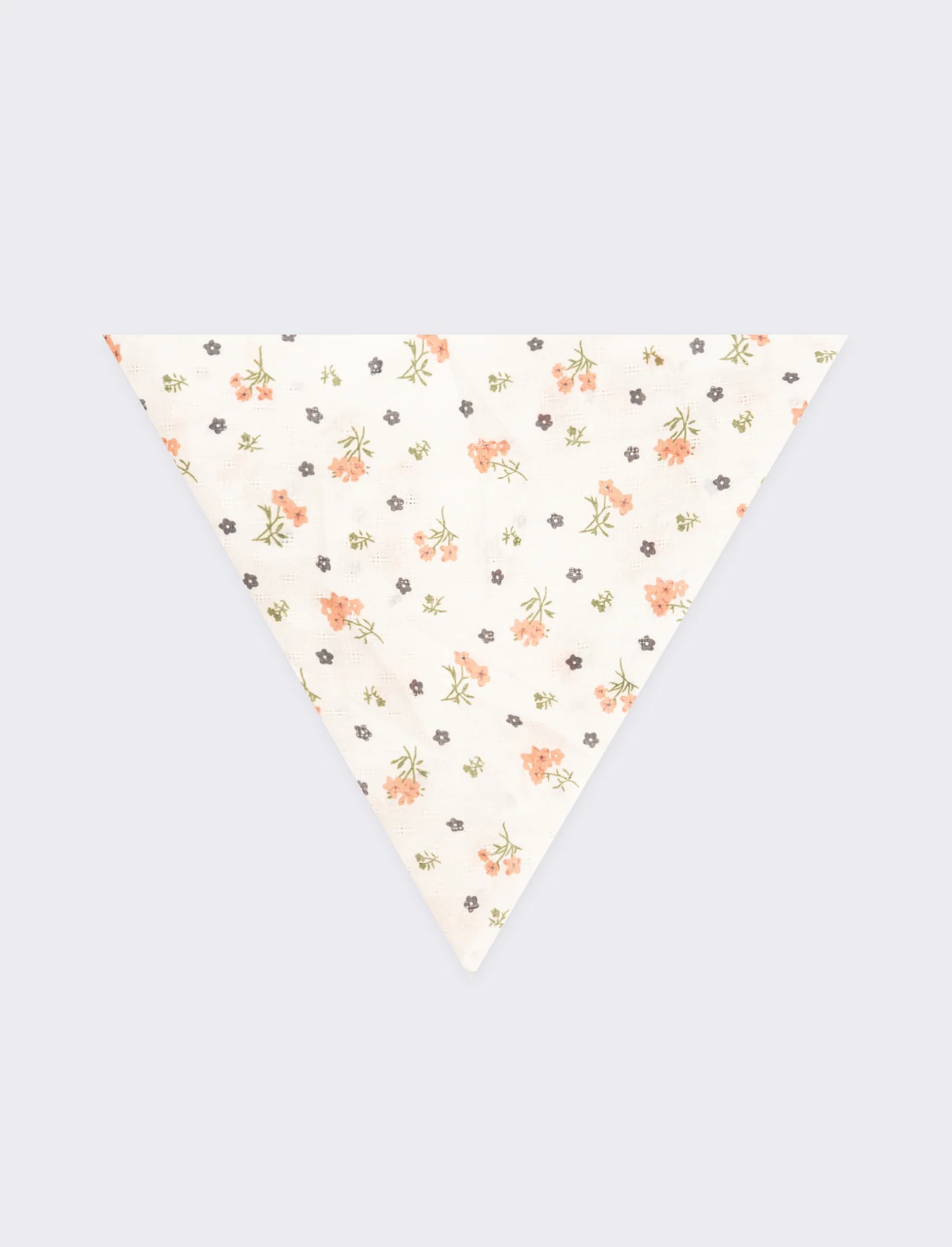 Foulard bambina triangolo fiorellini - Bianco - Image 2