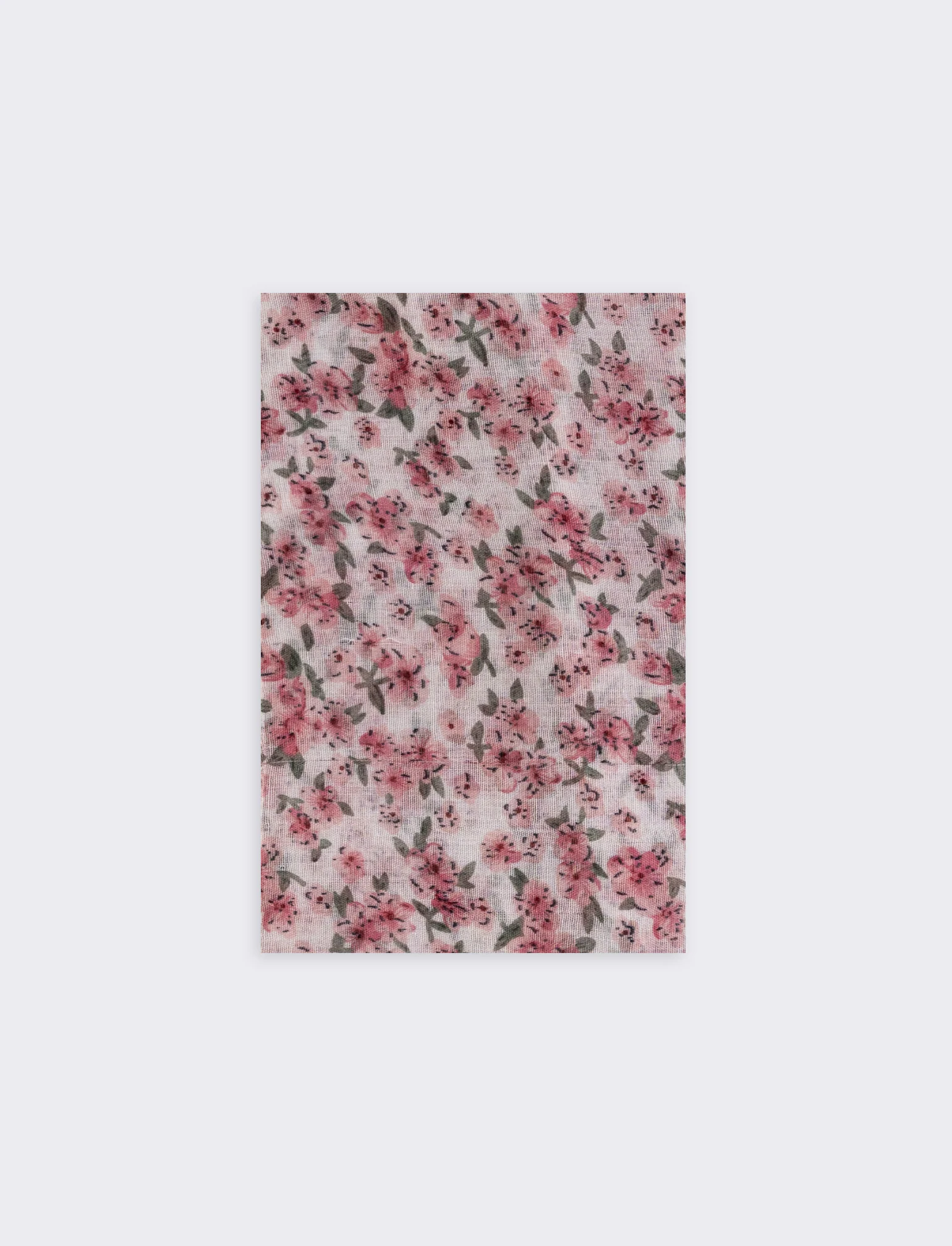Foulard basic con stampa floreale - Bianco - Image 2