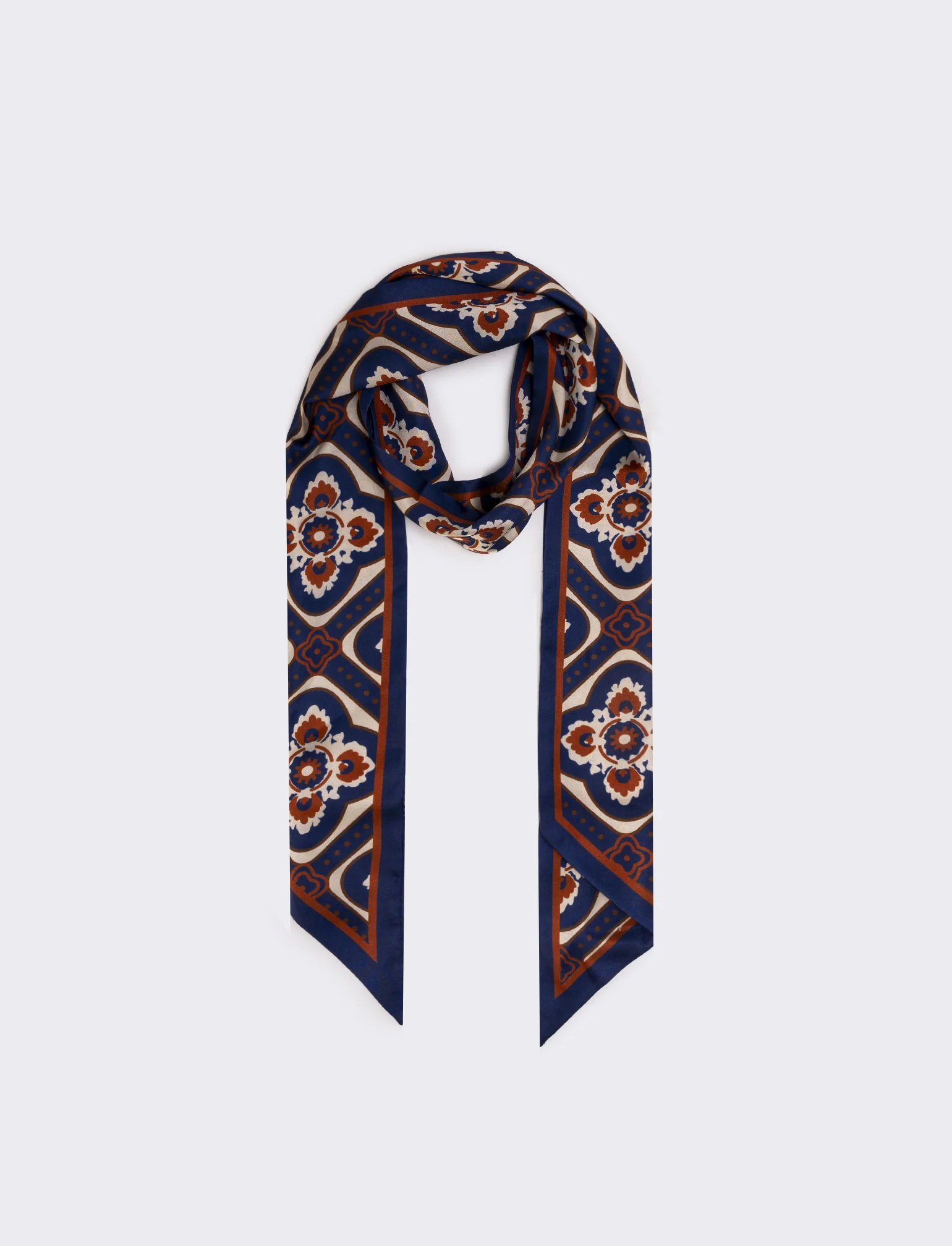 Foulard cravatta in satin per donne - Arancio