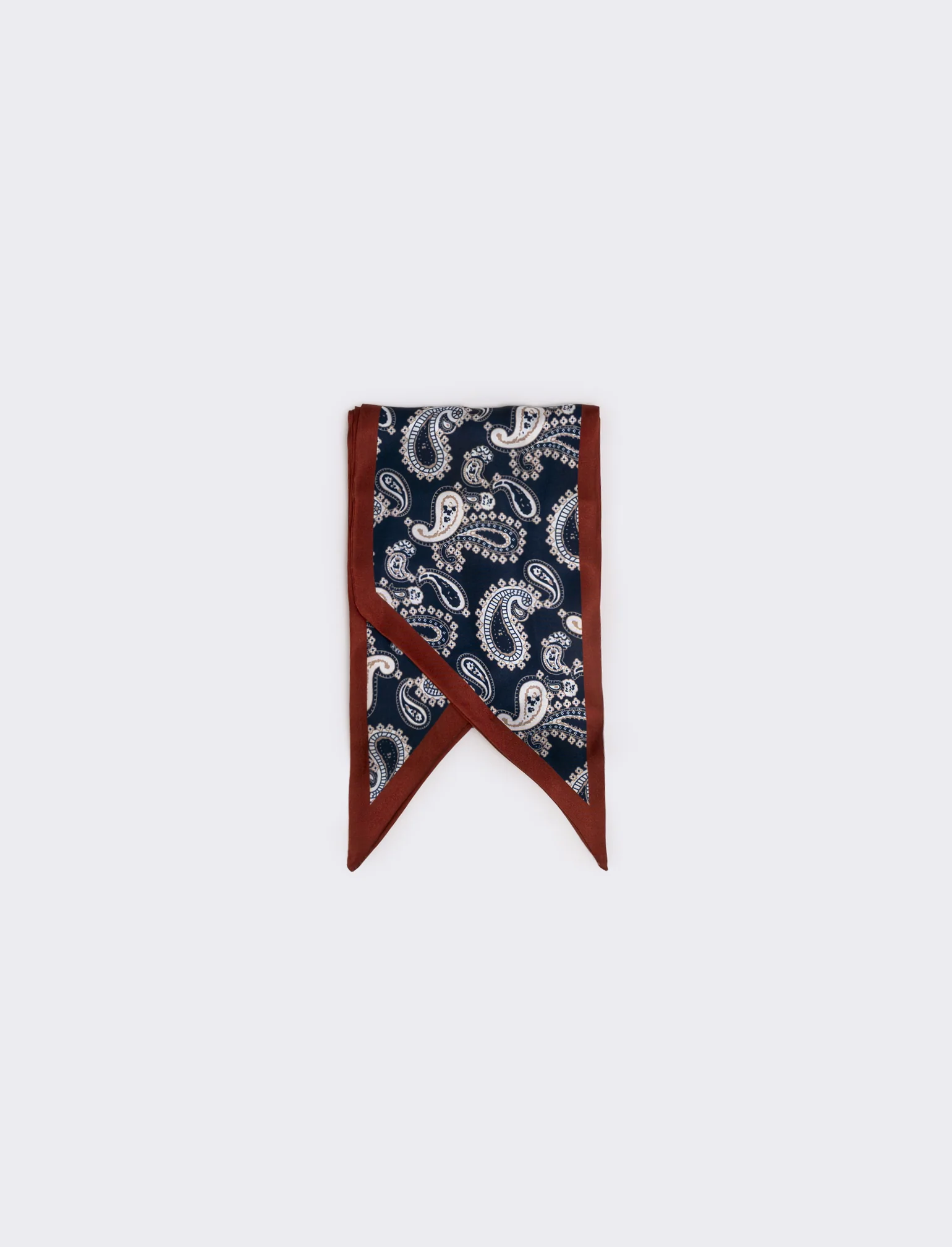 Foulard cravatta in satin per donne - Blu - Image 2
