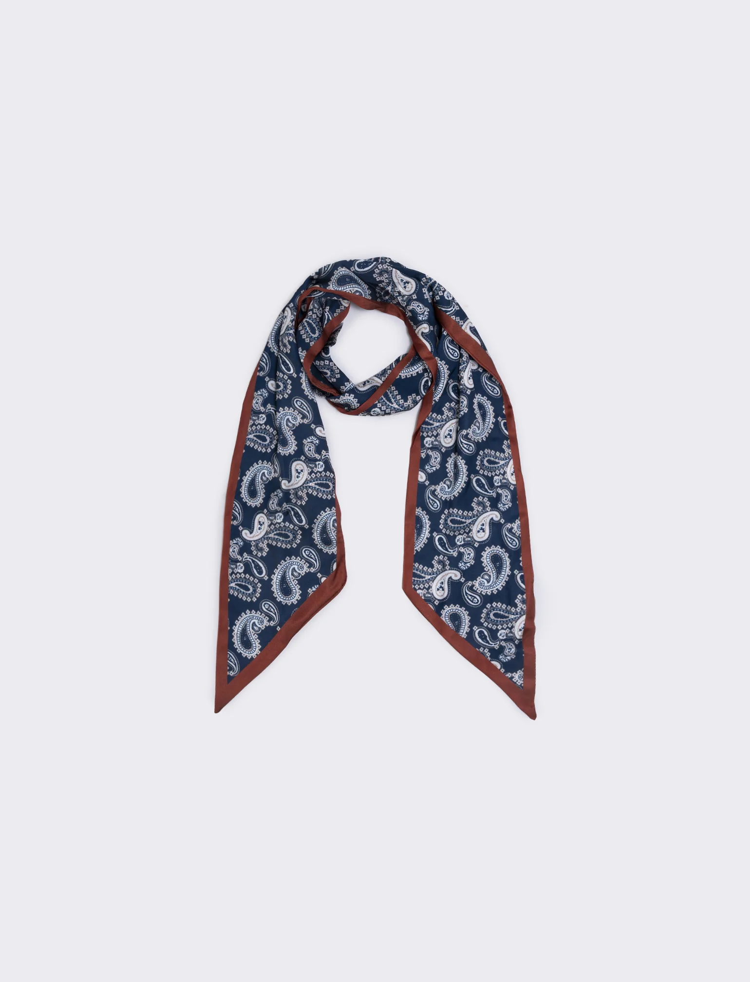 Foulard cravatta in satin per donne - Blu - Image 3