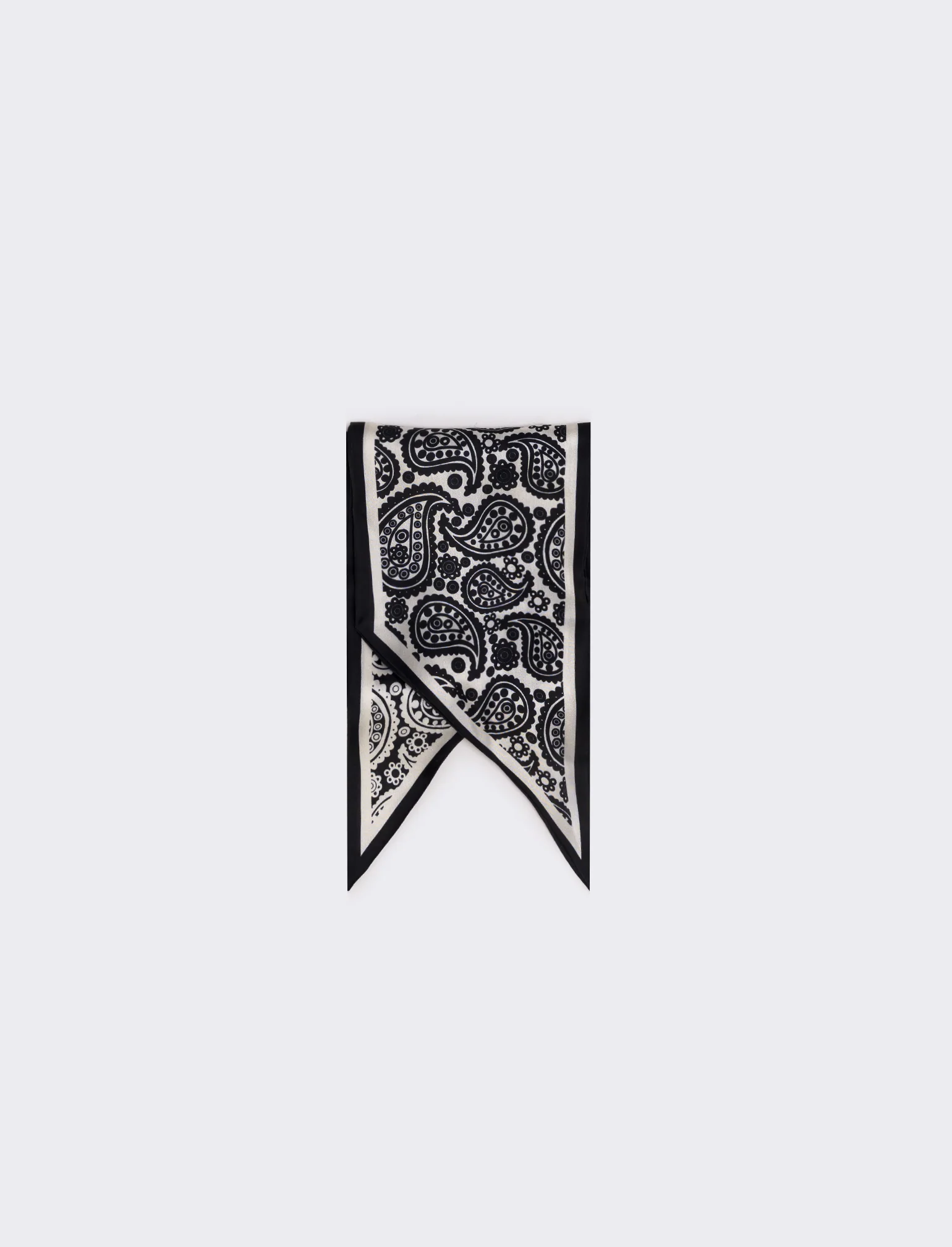 Foulard cravatta in satin per donne - Nero - Image 2