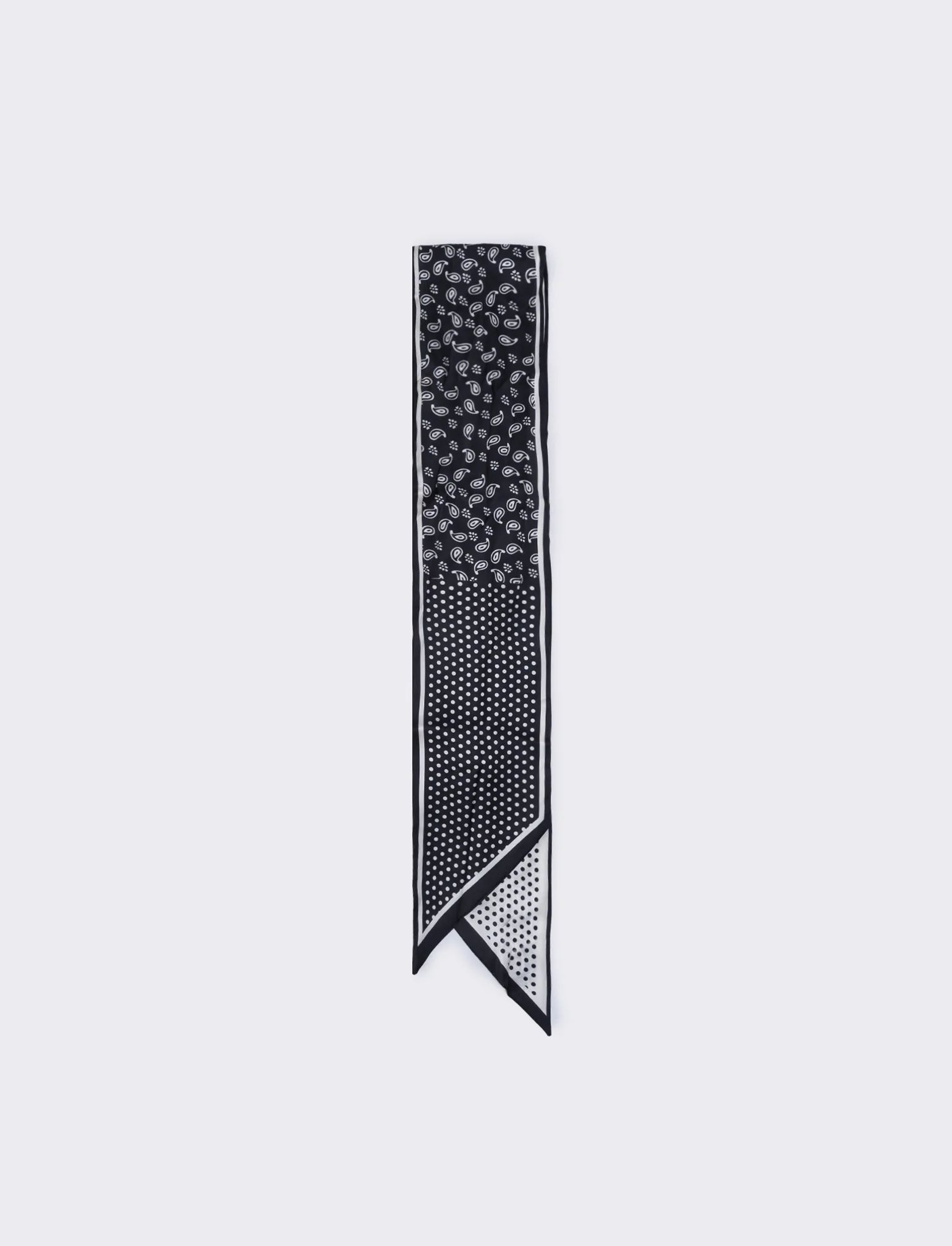 Foulard cravatta in satin per donne - Nero - Image 4