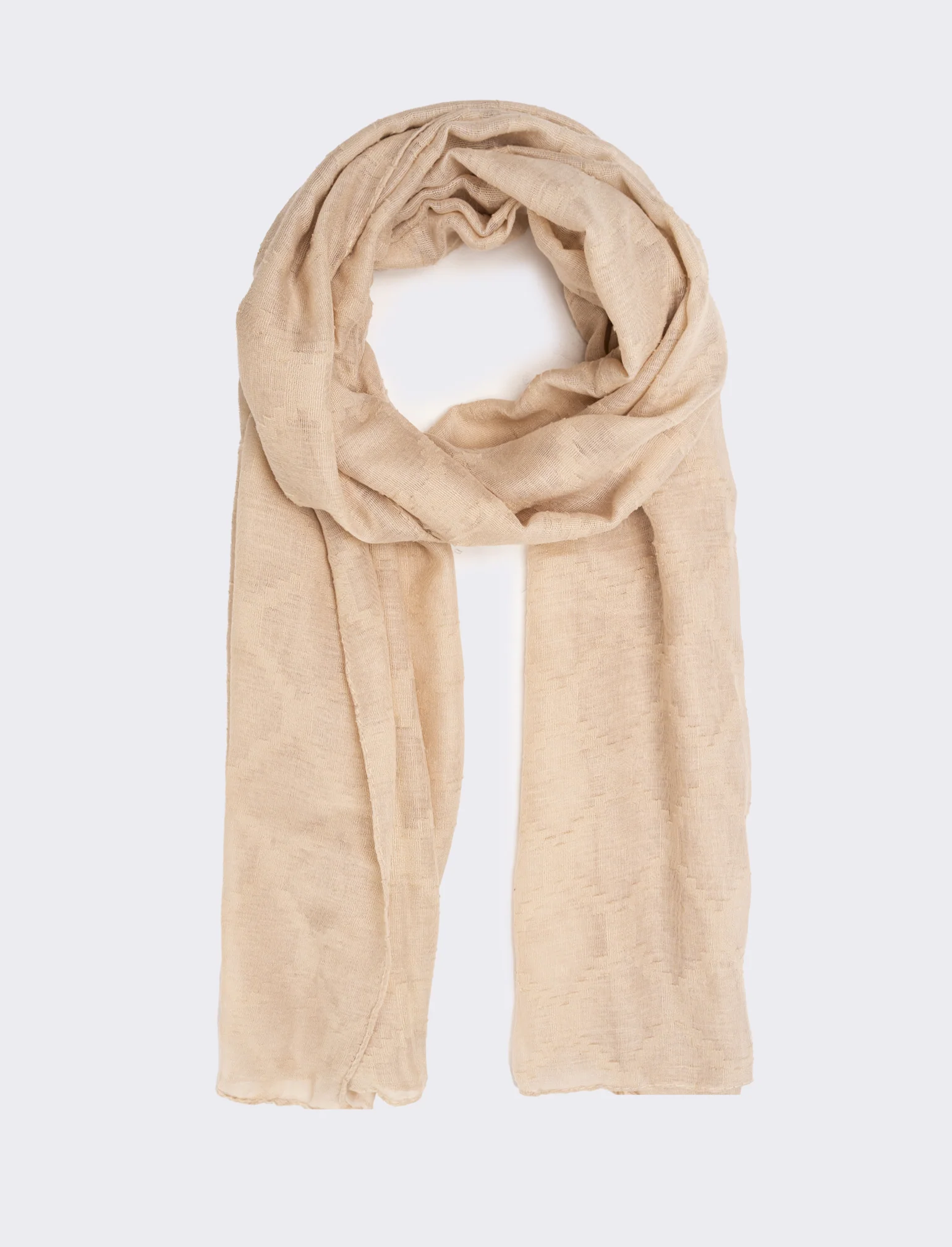 Foulard donna colore unito - Beige