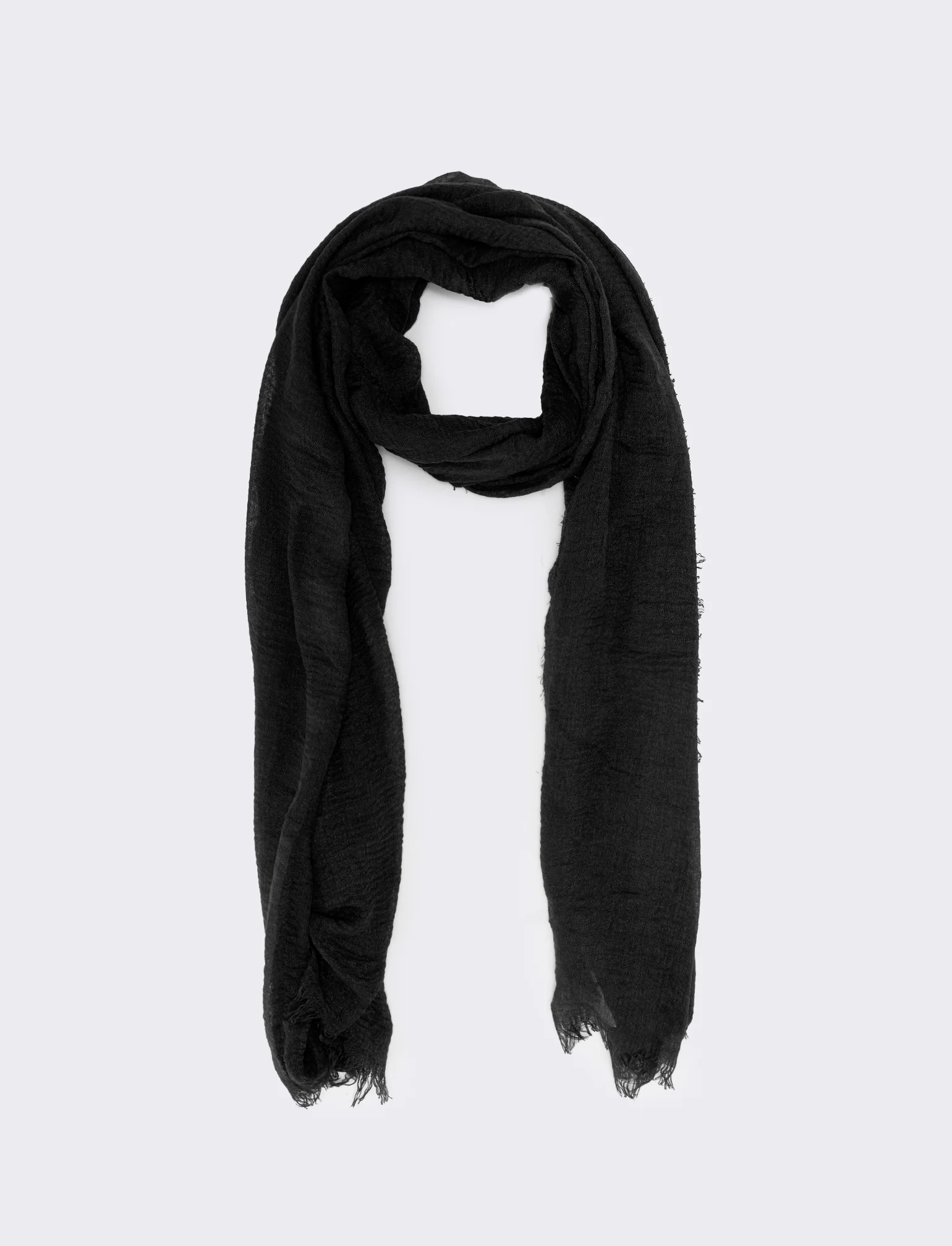 Foulard donna garzato eleganza e comfort - Nero