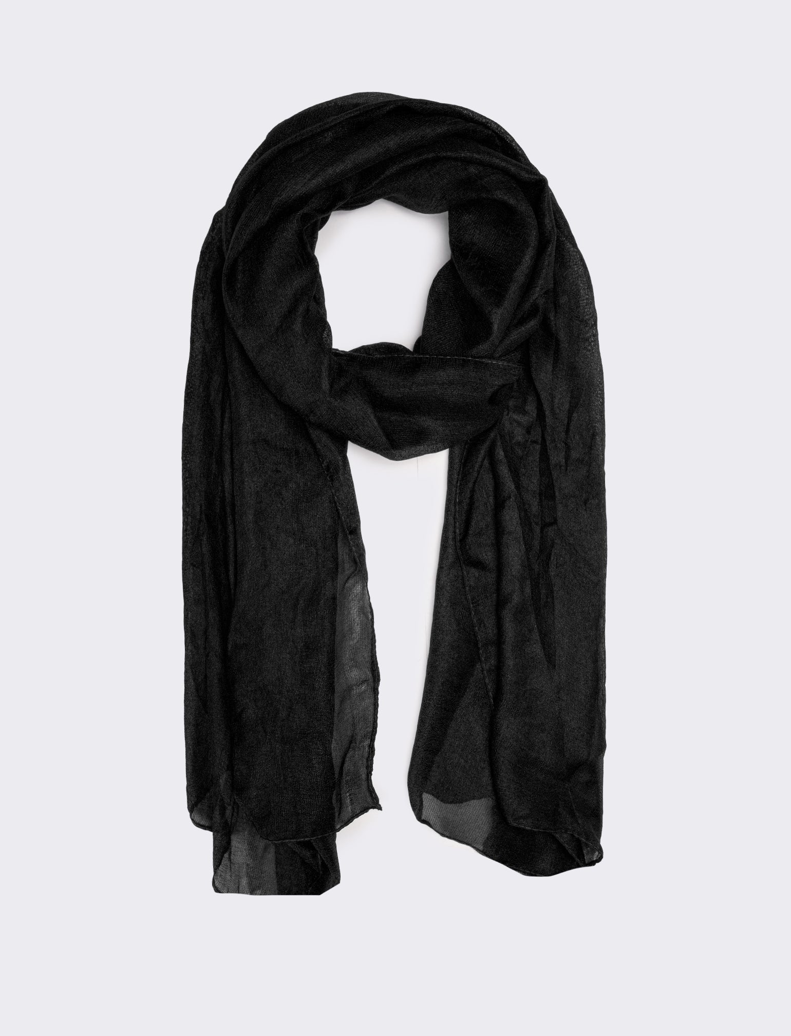 Foulard donna organza - Nero
