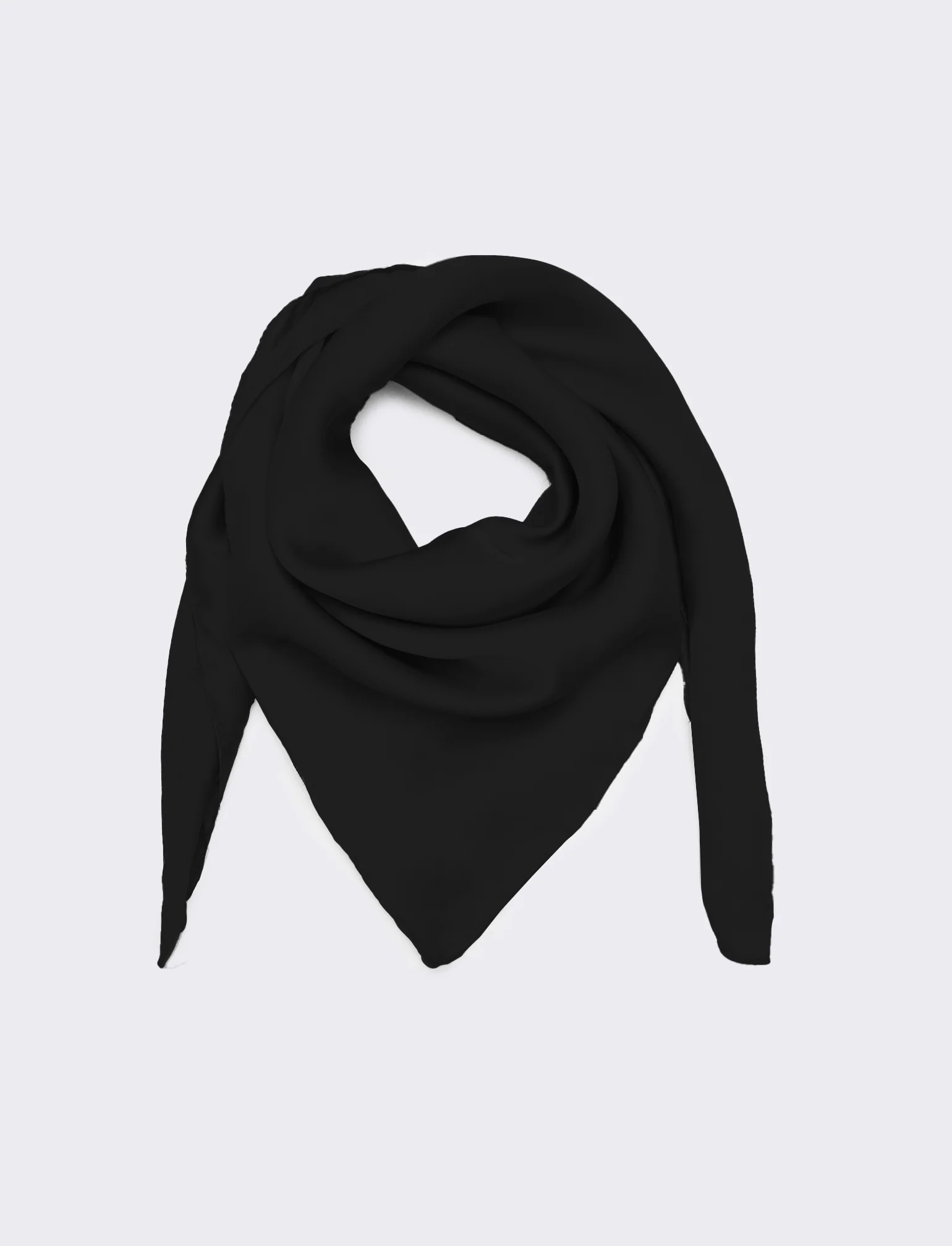 Foulard donna quadrato tinta unita 60 x 60 cm - Nero