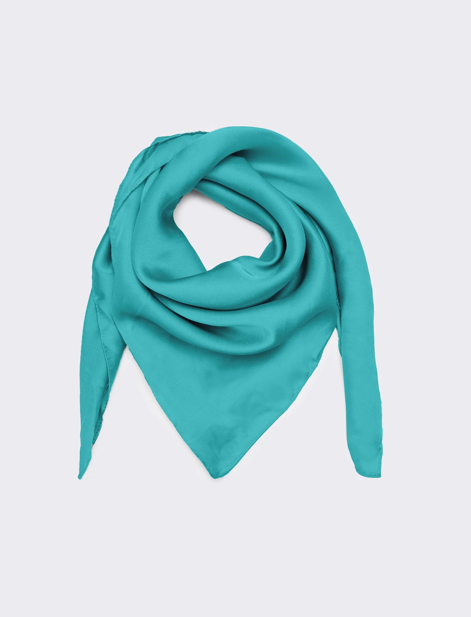 Foulard donna quadrato tinta unita 60 x 60 cm - Verde