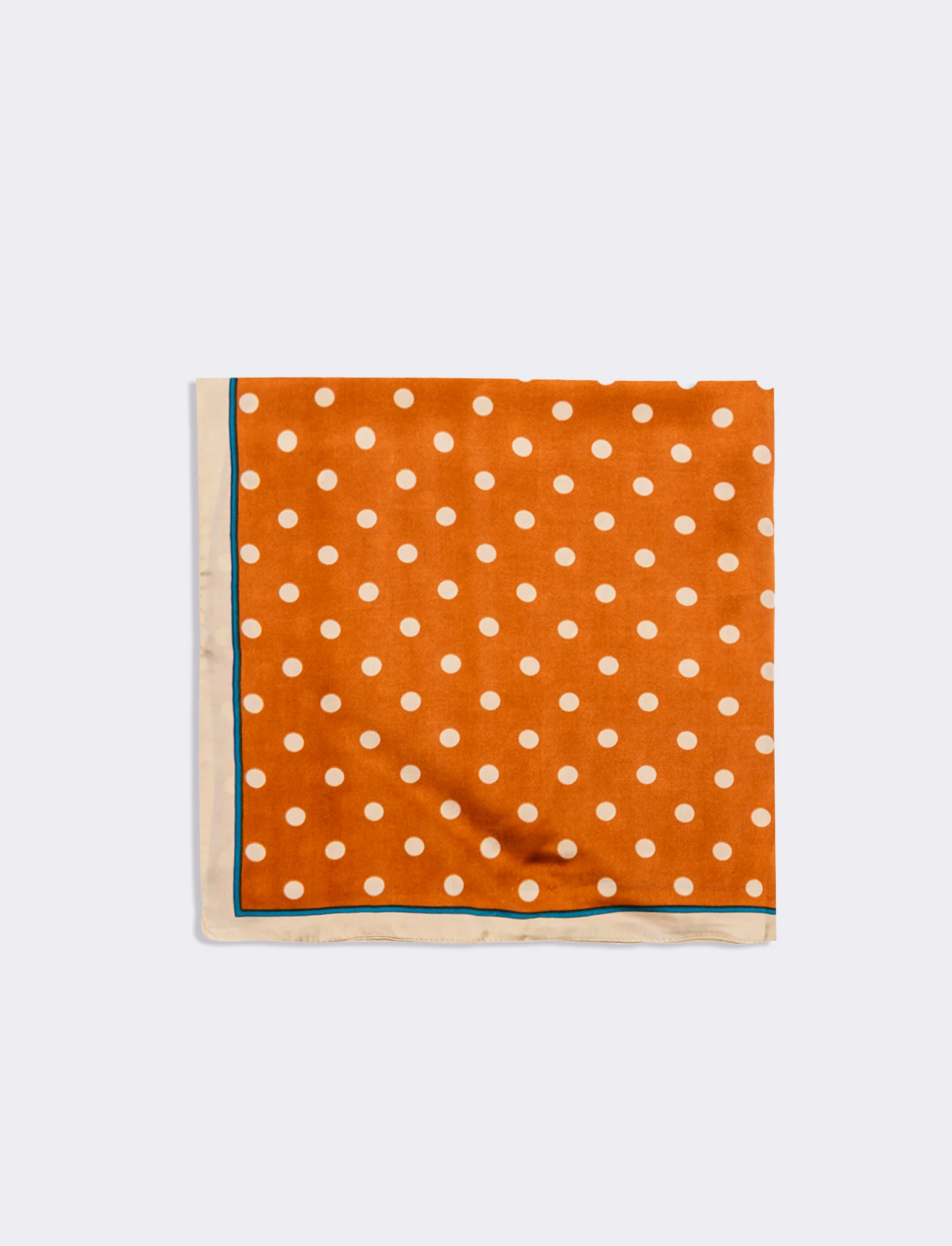 Foulard donna stampe pois 70x70 - Arancio - Image 2