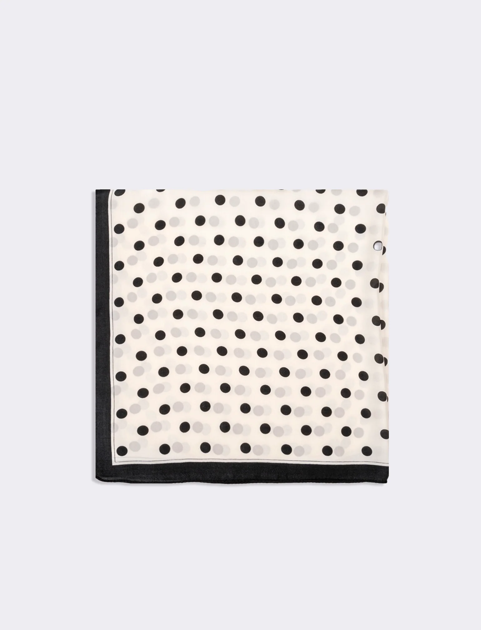 Foulard donna stampe pois 70x70 - Bianco - Image 2