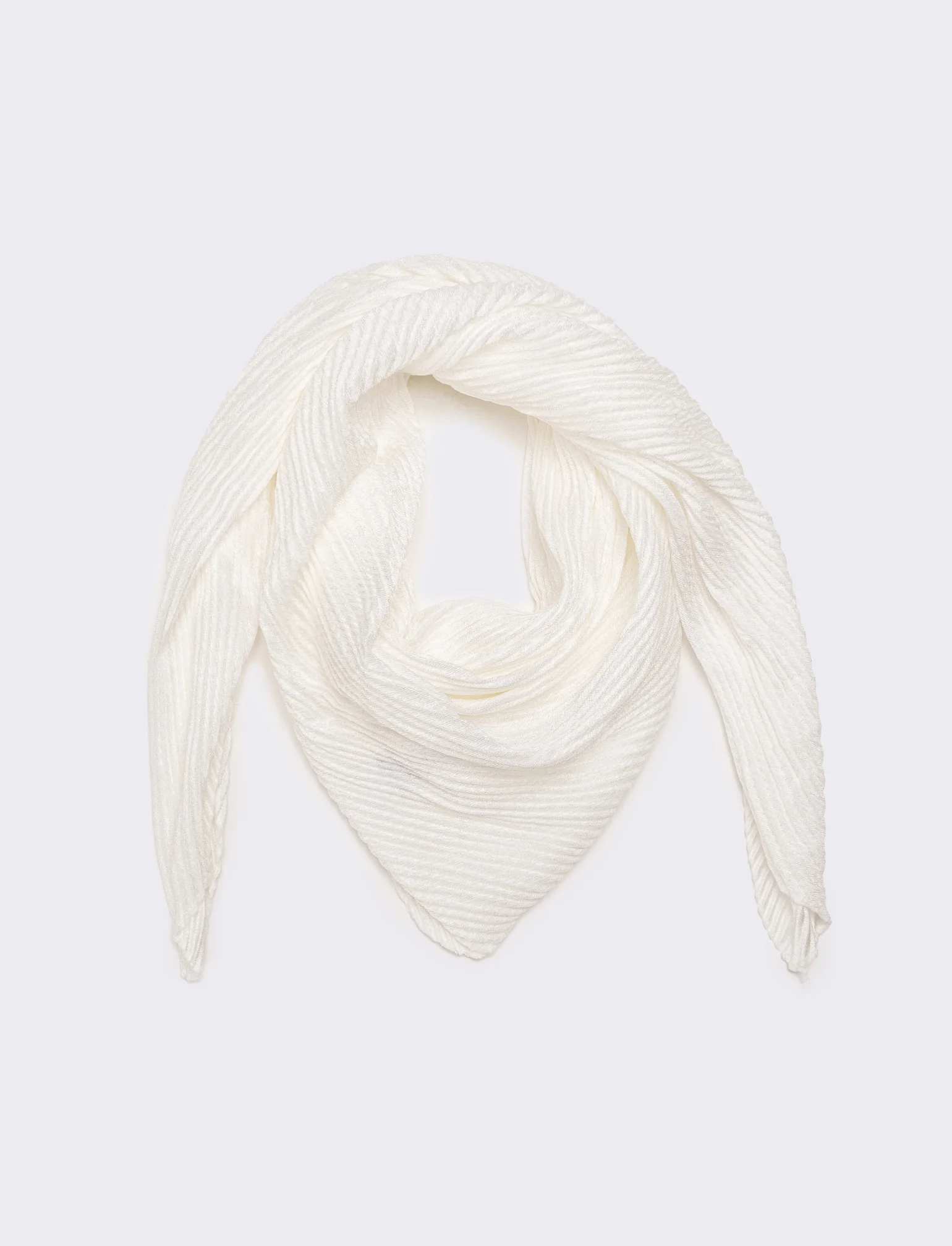Foulard donna unito quadrato - Bianco