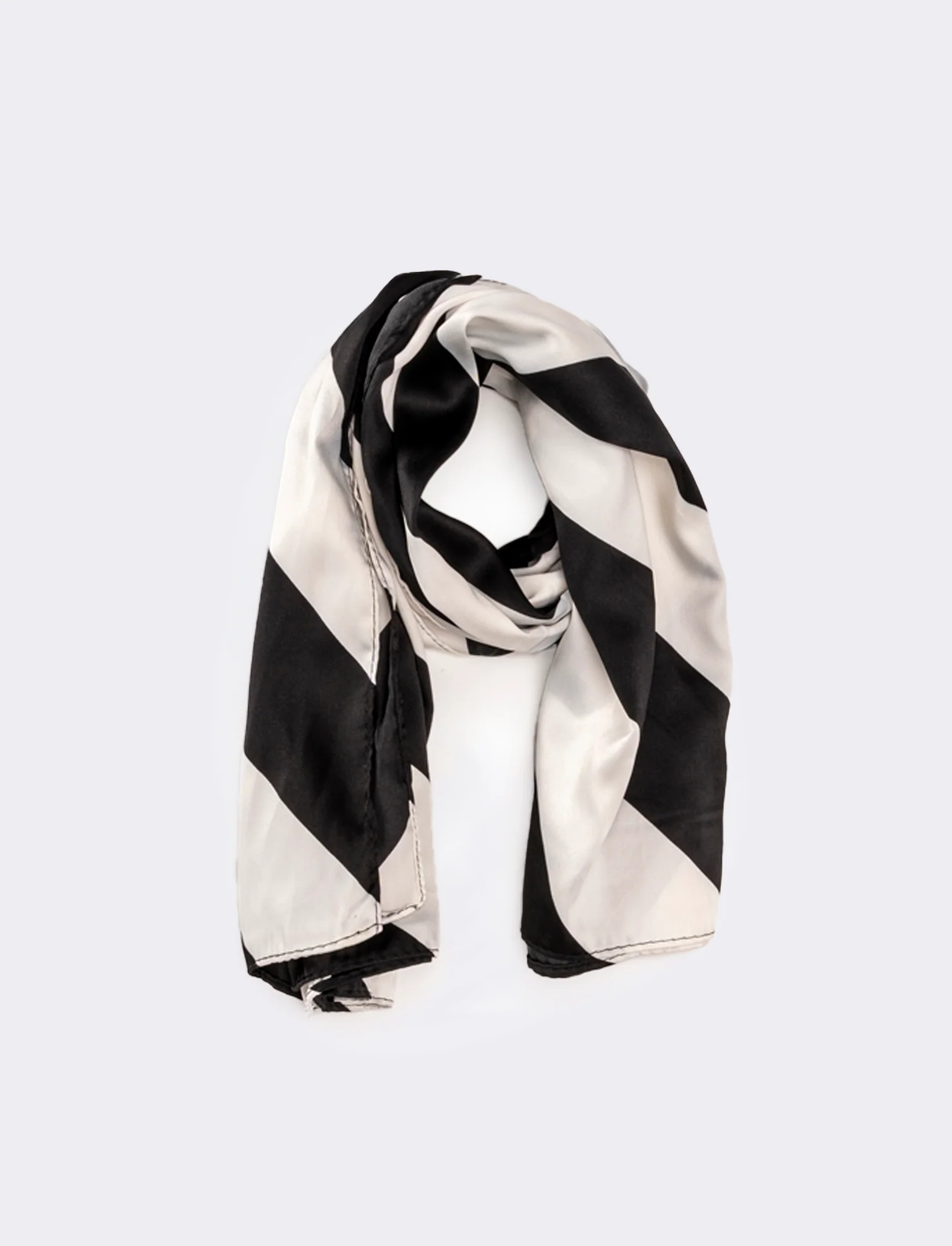 Foulard fantasia optical donna - Nero-bianco
