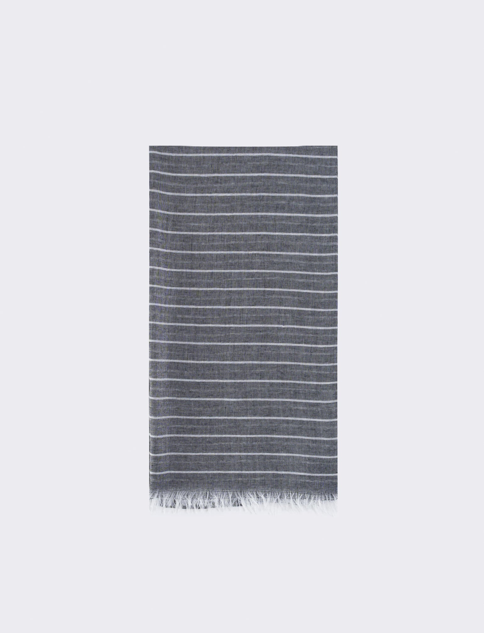 Foulard gessato elegante e versatile - Nero - Image 2
