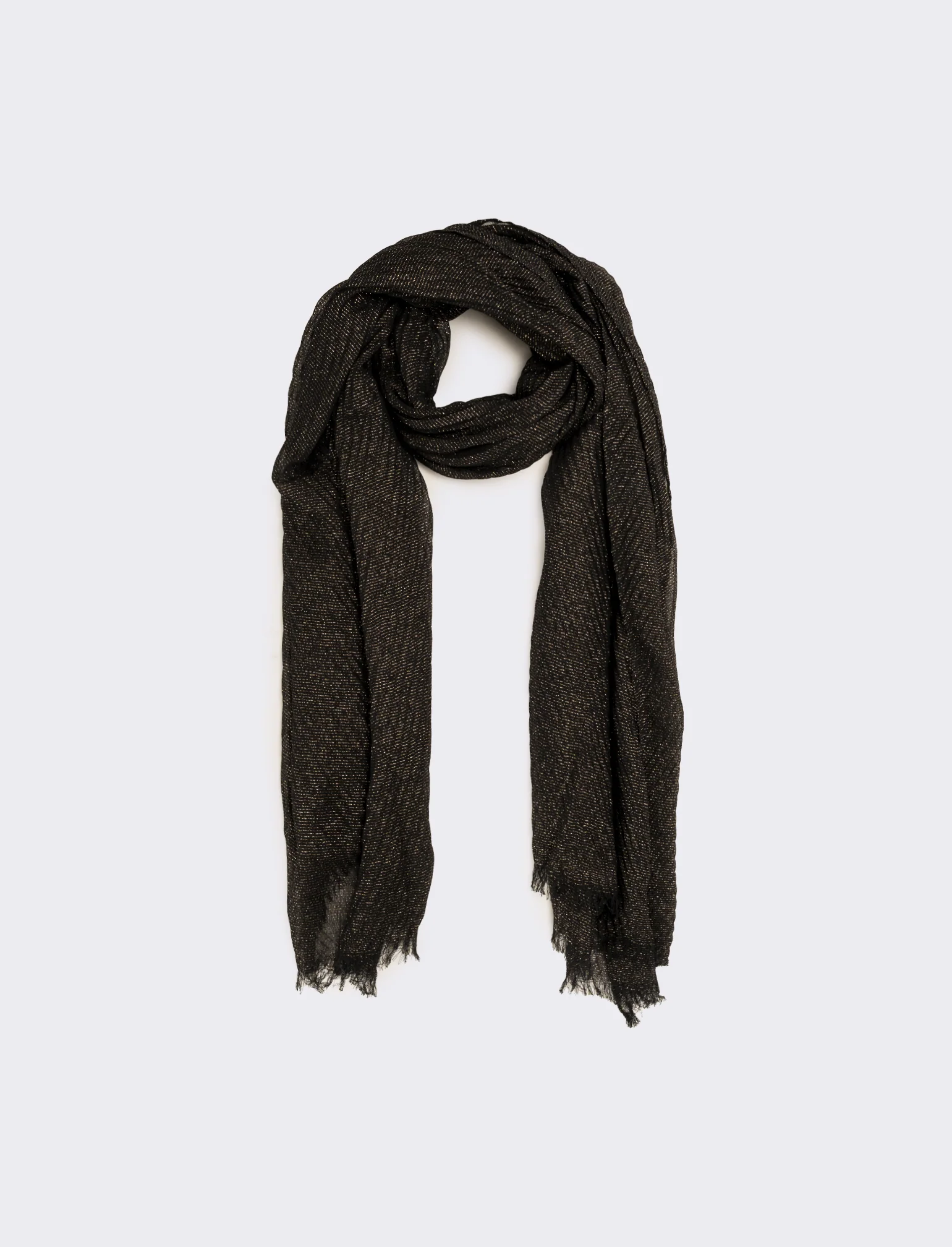 Foulard goffrato lurex - Nero