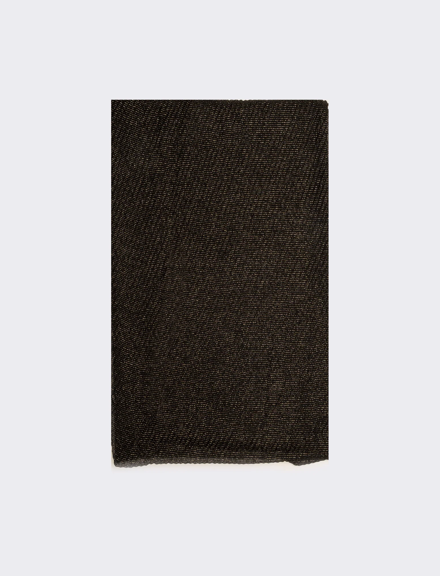Foulard goffrato lurex - Nero - Image 2