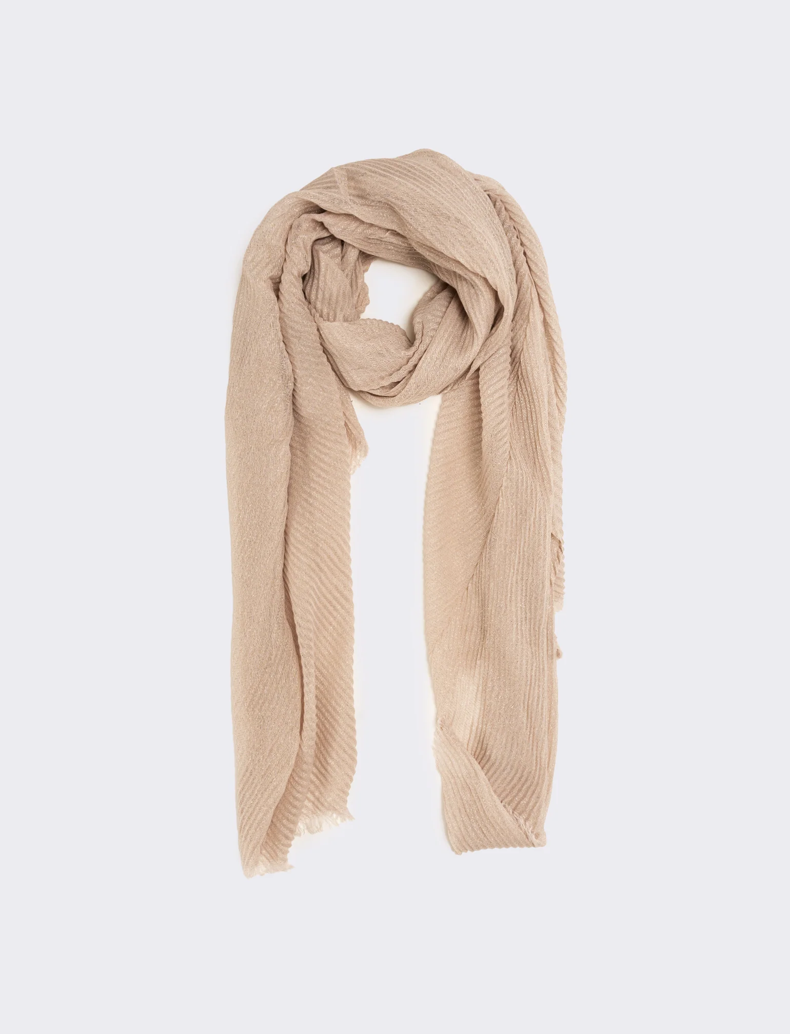 Foulard goffrato lurex - Rosa