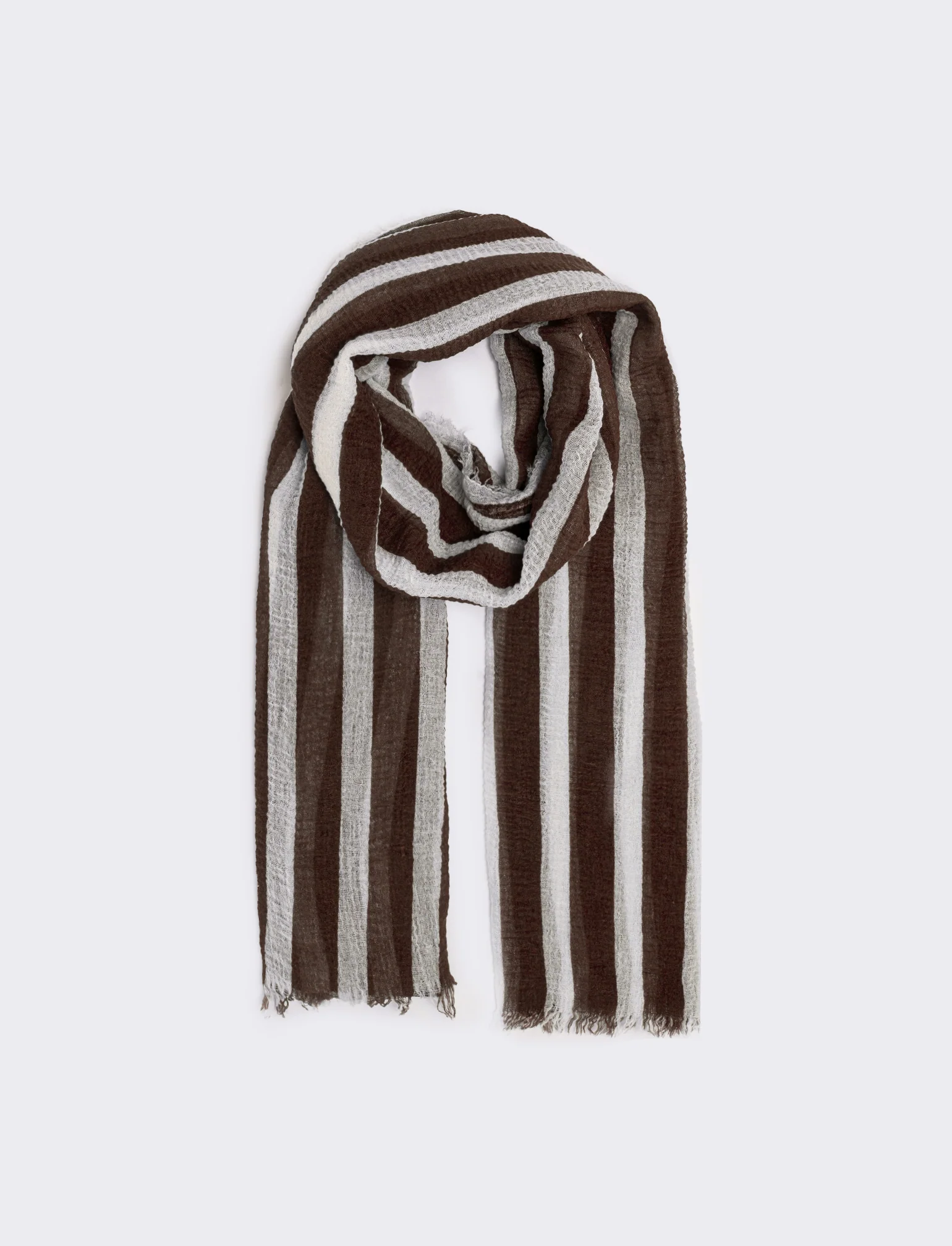 Foulard grande righe per uomo - Moro