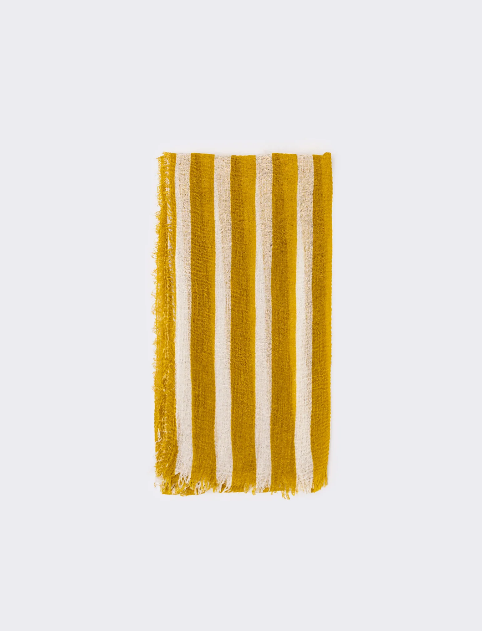Foulard grande righe per uomo - Ocra - Image 2
