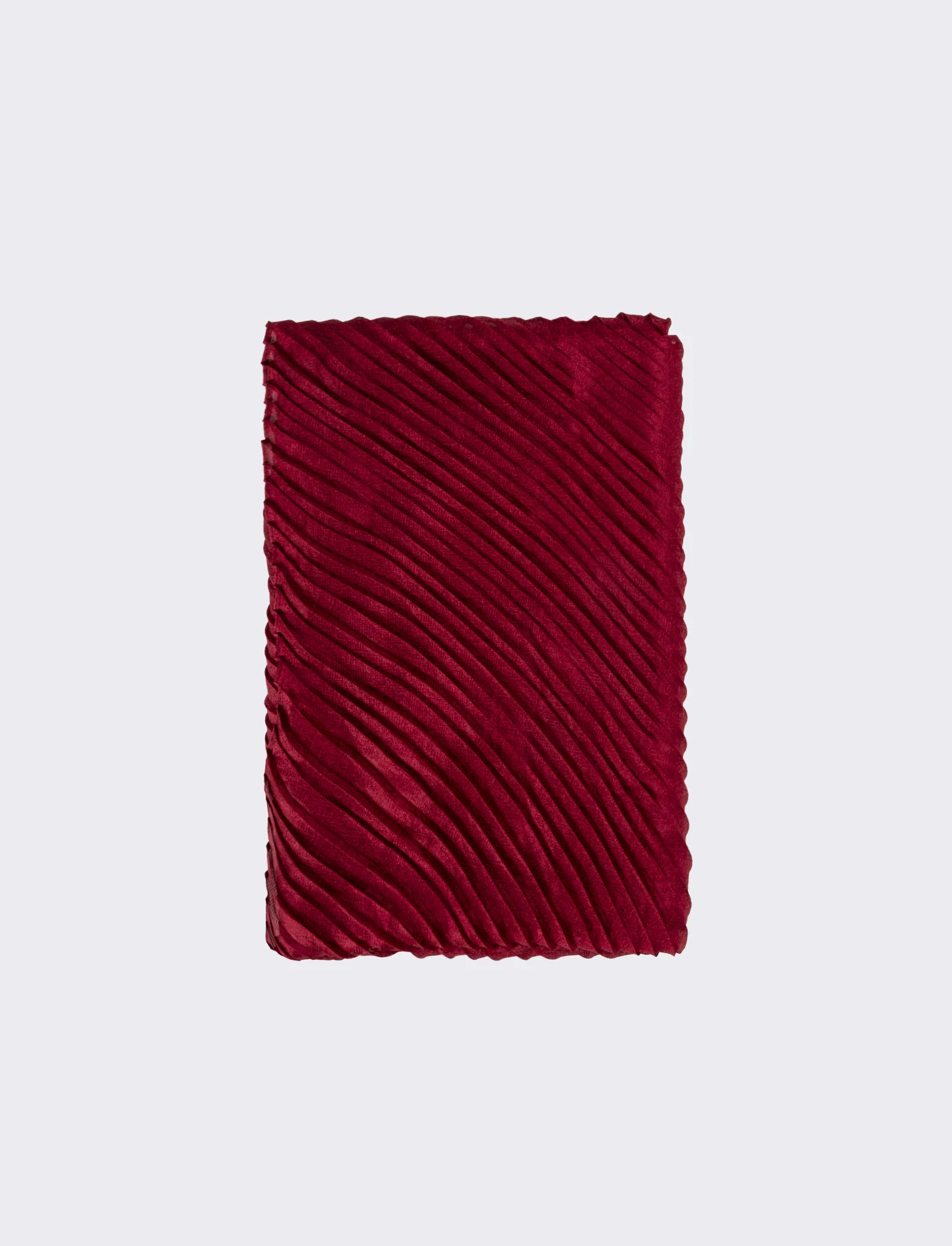 Foulard plissettato largo donna - Bordeaux - Image 2