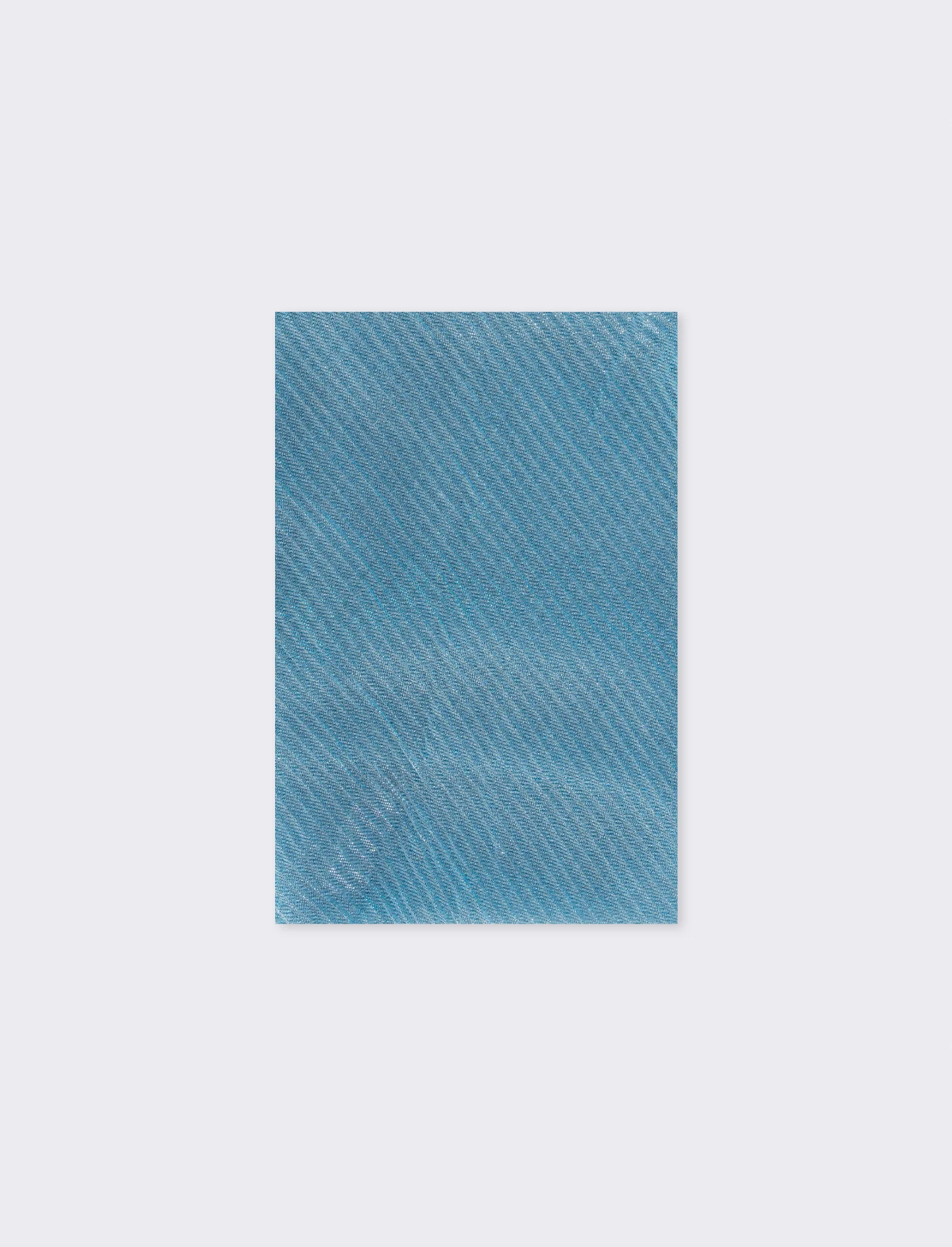 Foulard plissettato metallizzato - Denim - Image 2