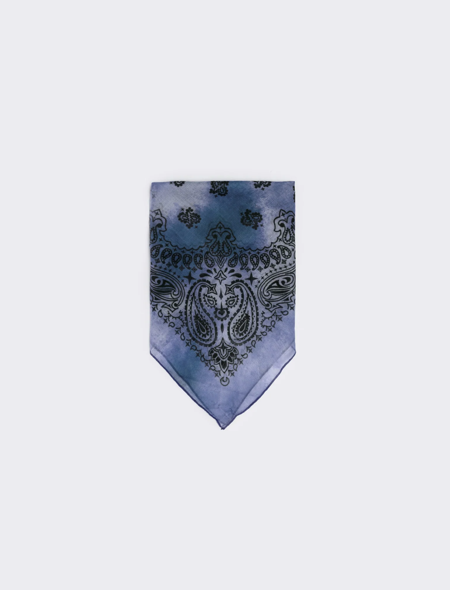 Foulard quadrato tie die paisley - Blu navy - Image 2