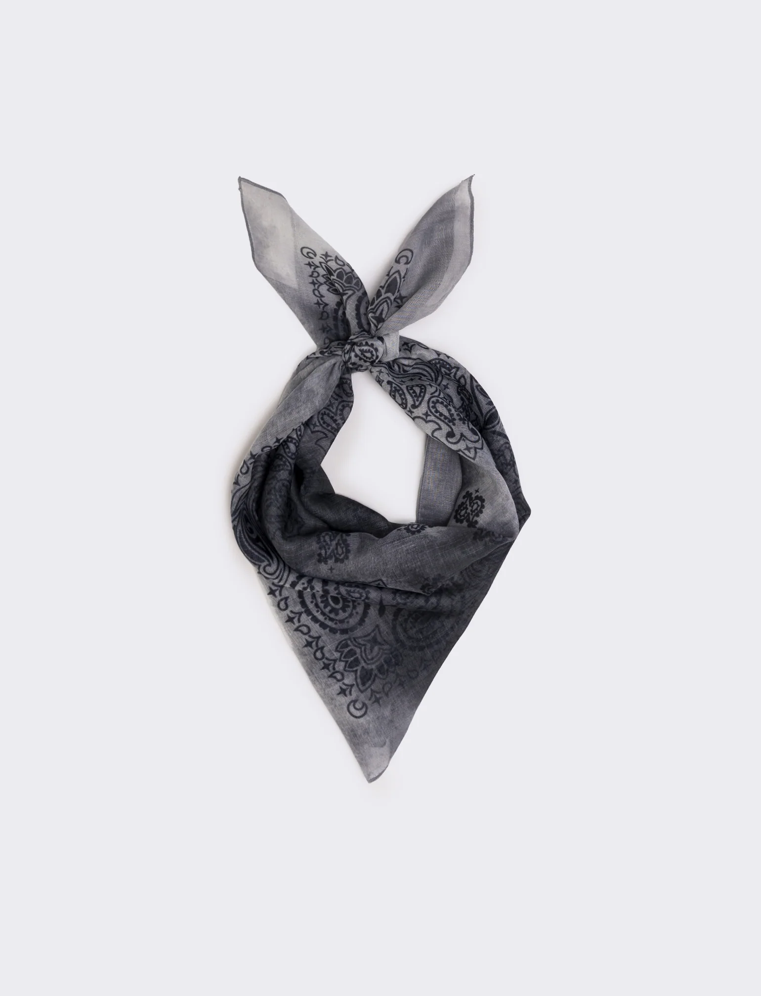 Foulard quadrato tie die paisley - Nero