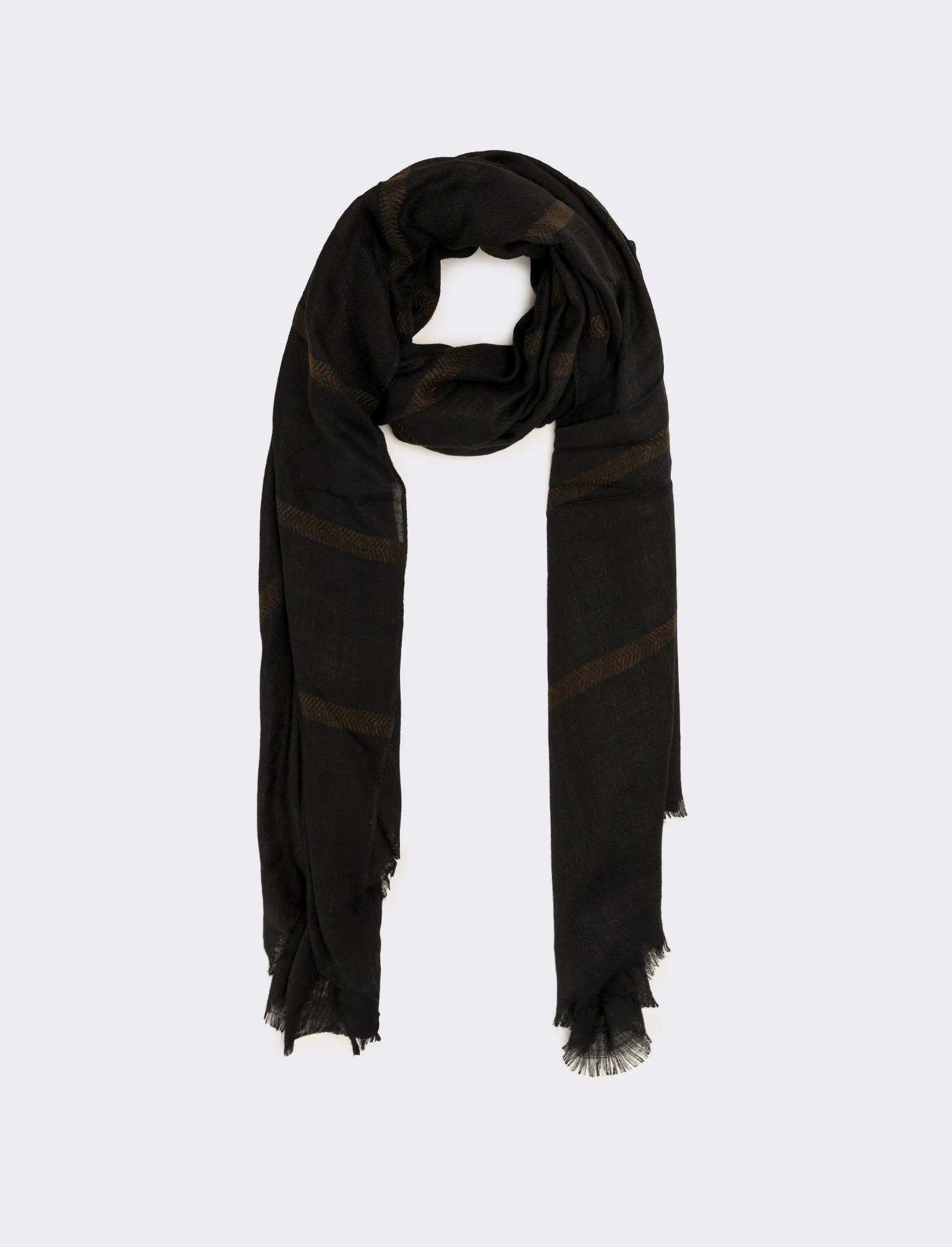 Foulard righe uomo - Nero