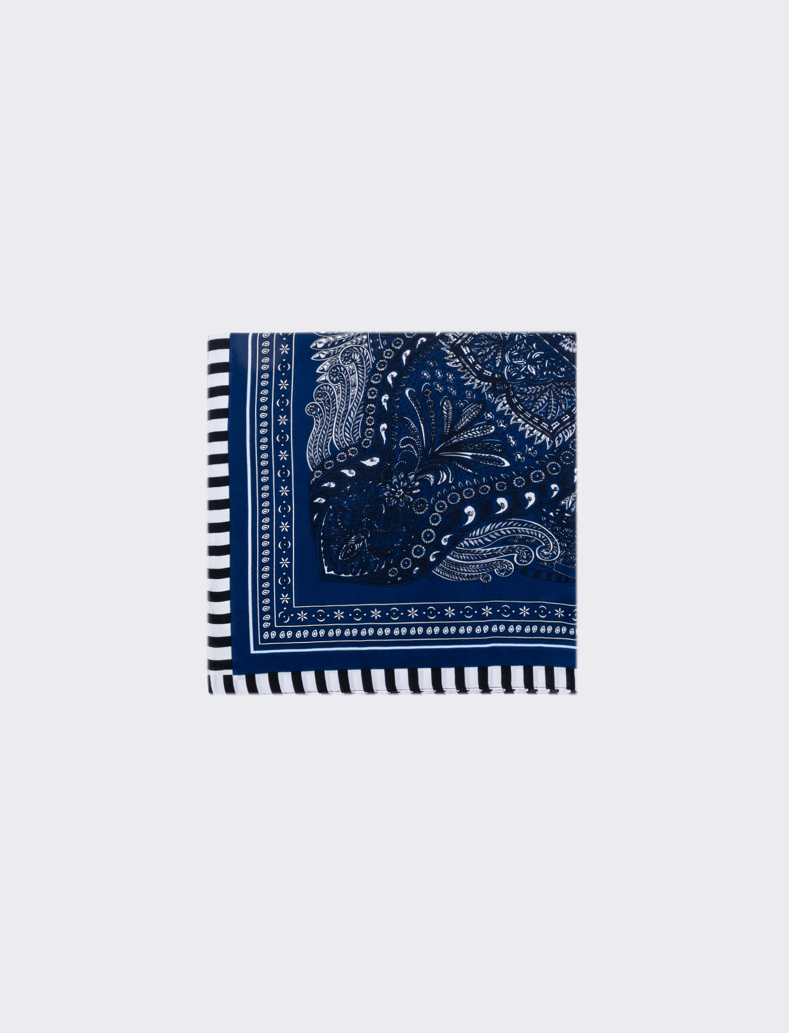 Foulard stampa paisley 70x70 cm - Blu - Image 2