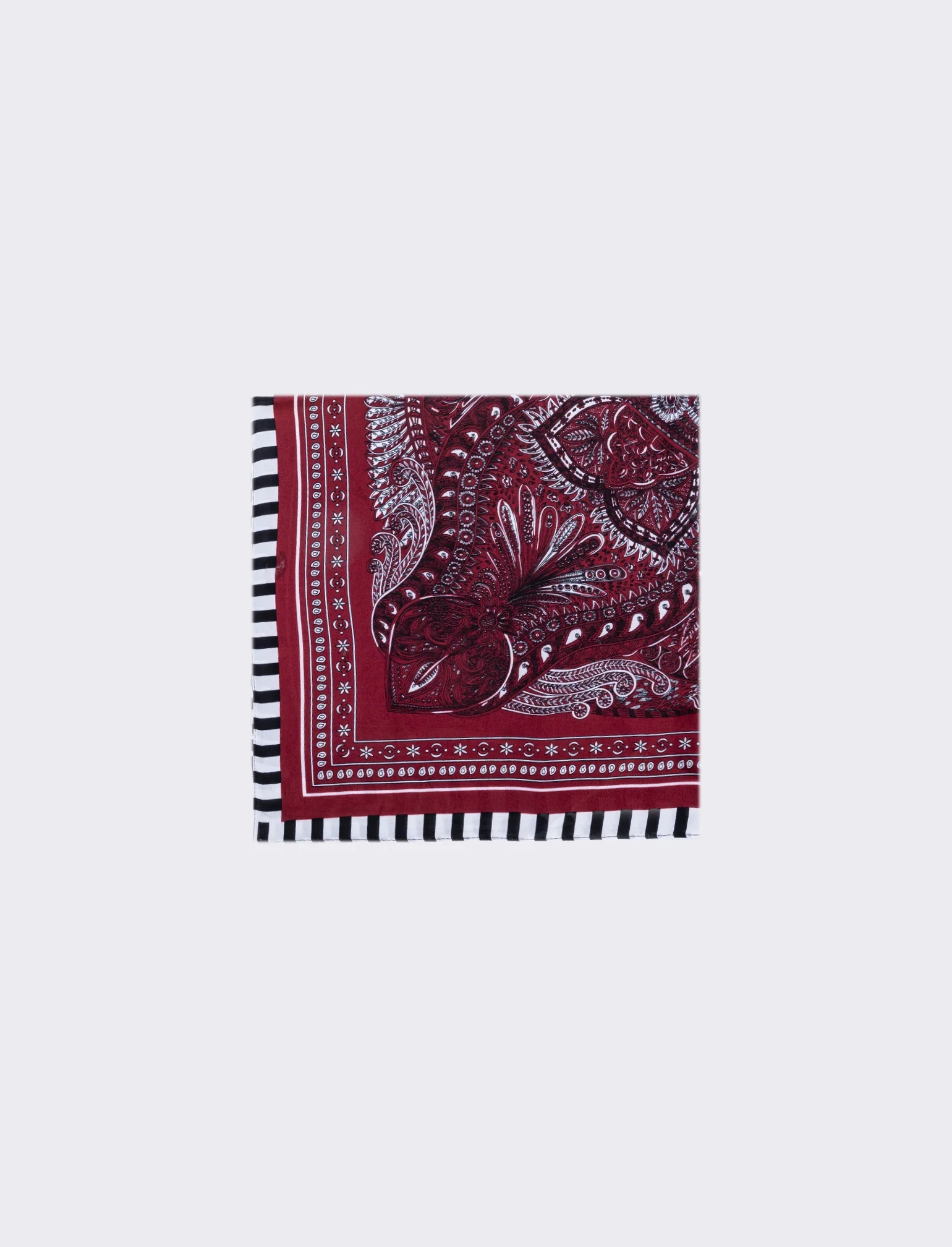 Foulard stampa paisley 70x70 cm - Rosso - Image 2