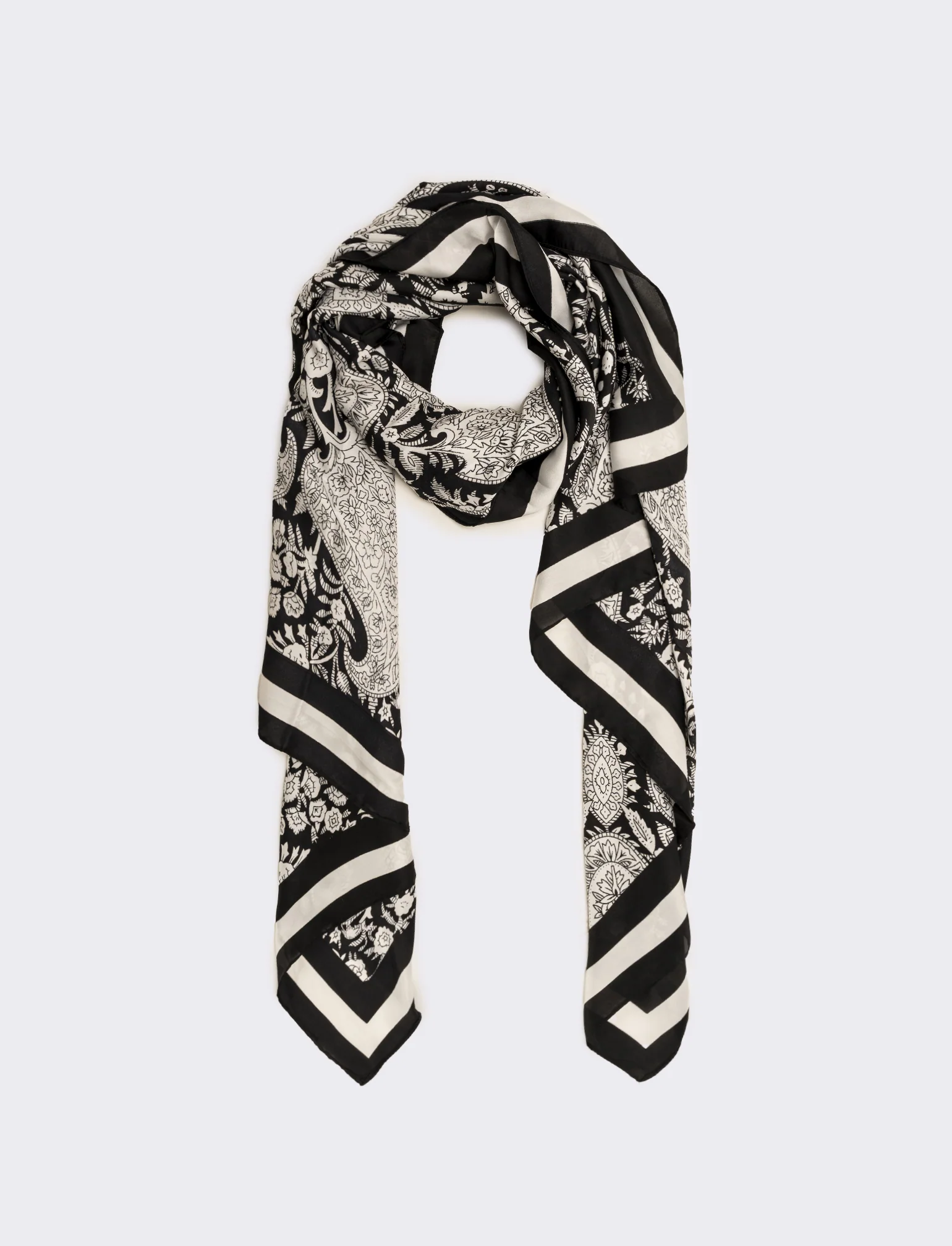 Foulard stampa paisley donna - Nero