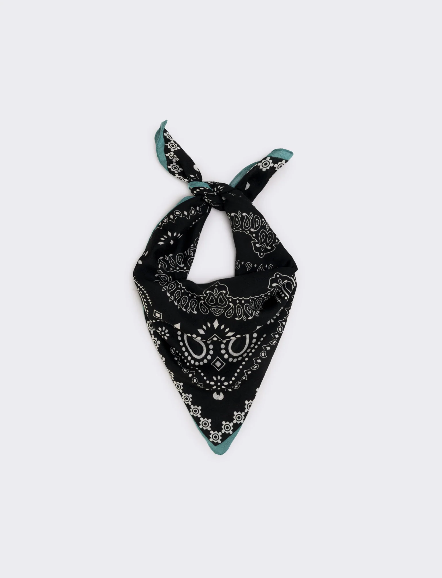 Foulard stampato con anello - Blu