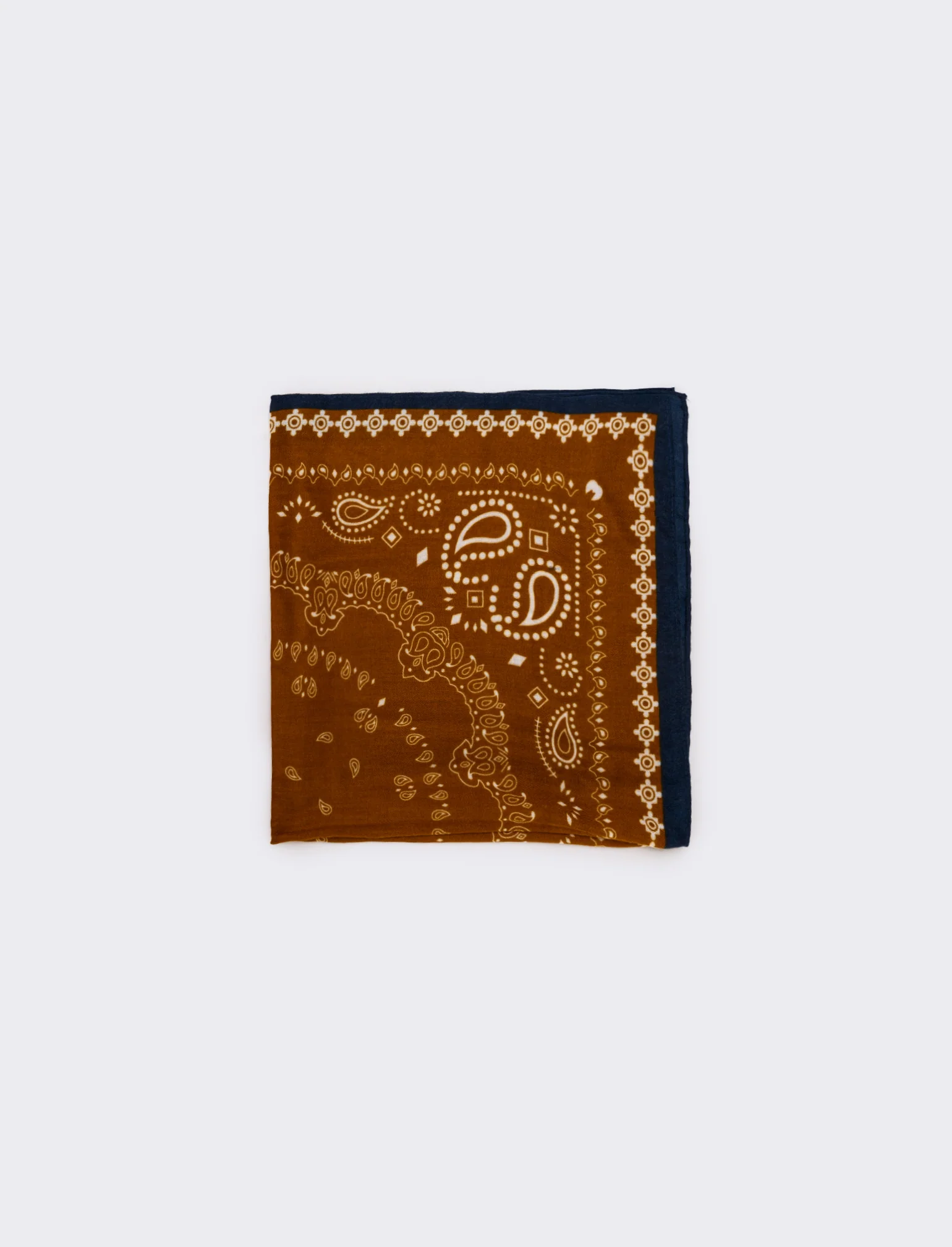 Foulard stampato con anello - Ocra - Image 2