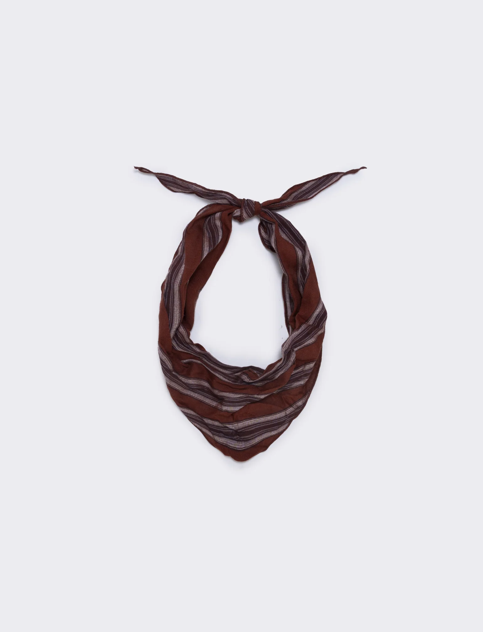 Foulard triangolare con riga elegante - Arancio