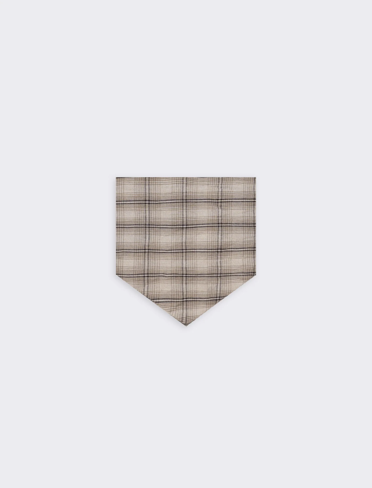 Foulard triangolare con riga elegante - Beige - Image 2