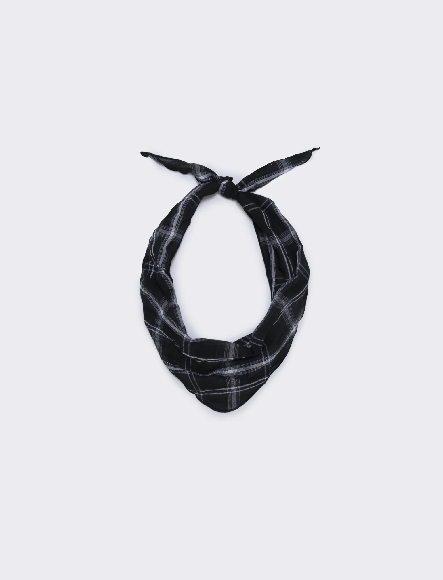 Foulard triangolare con riga elegante - Nero