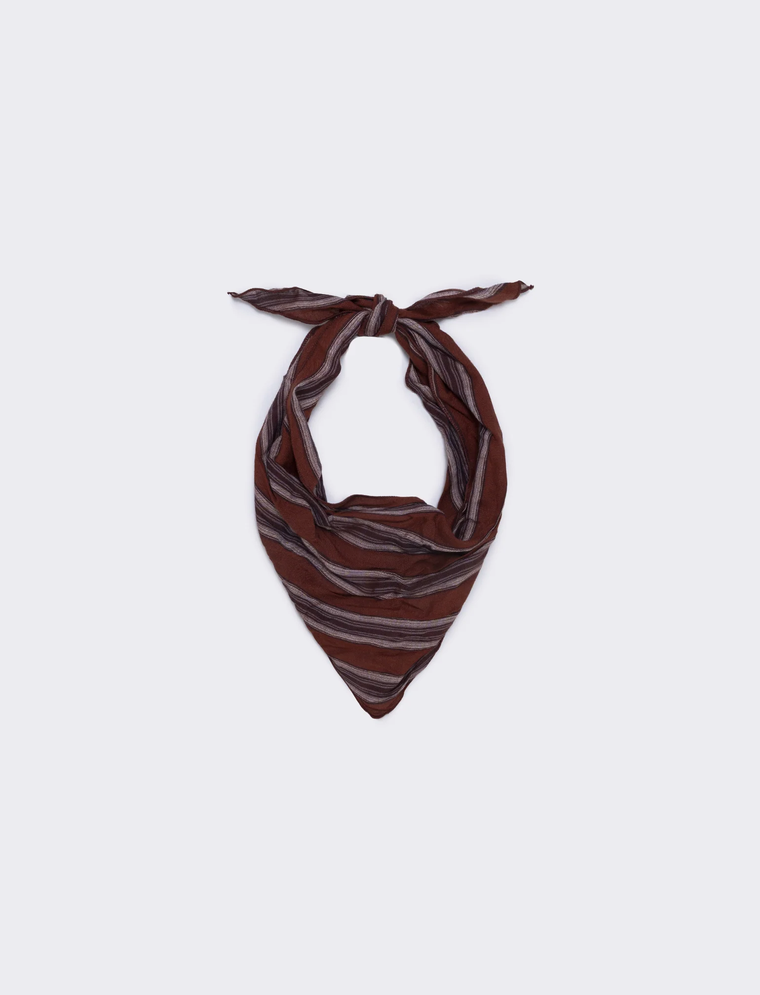 Foulard triangolino righe e quadri eleganti - Arancio - Image 3