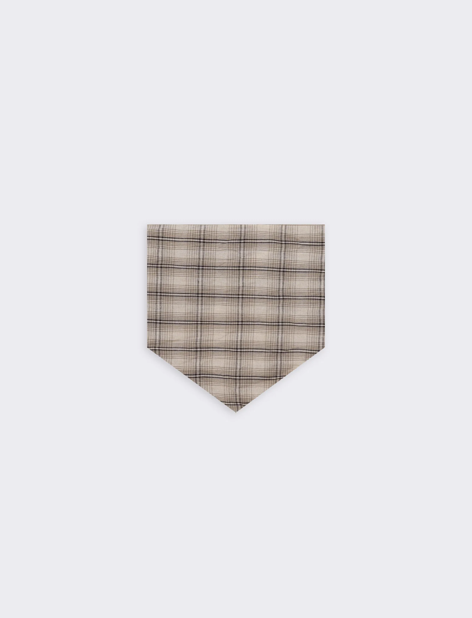 Foulard triangolino righe e quadri eleganti - Beige - Image 4