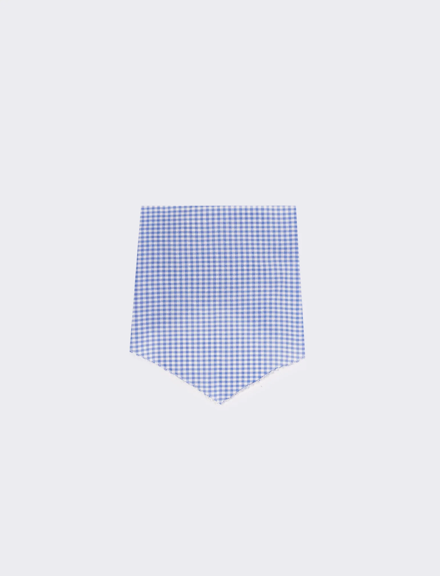 Foulard triangolino vichy elegante e chic - Celeste - Image 2