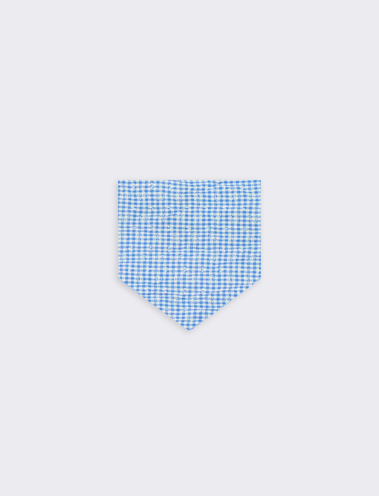 Foulard triangolino vichy elegante e chic - Celeste - Image 4