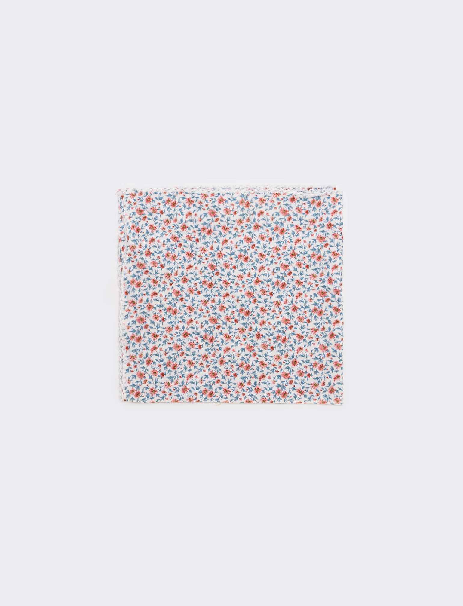 Foulard triangolo con fiorellini e pizzo - Rosa - Image 2