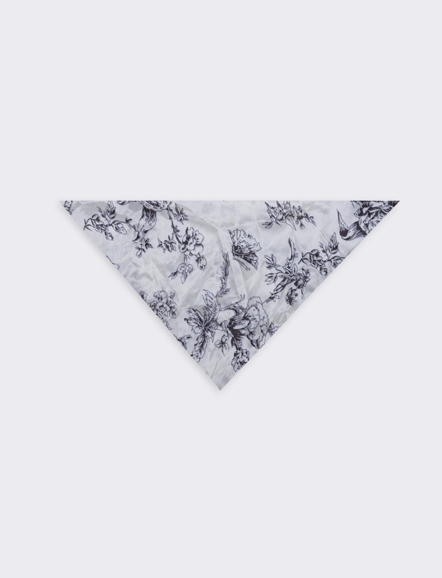 Foulard triangolo in satin - Bianco - Image 2