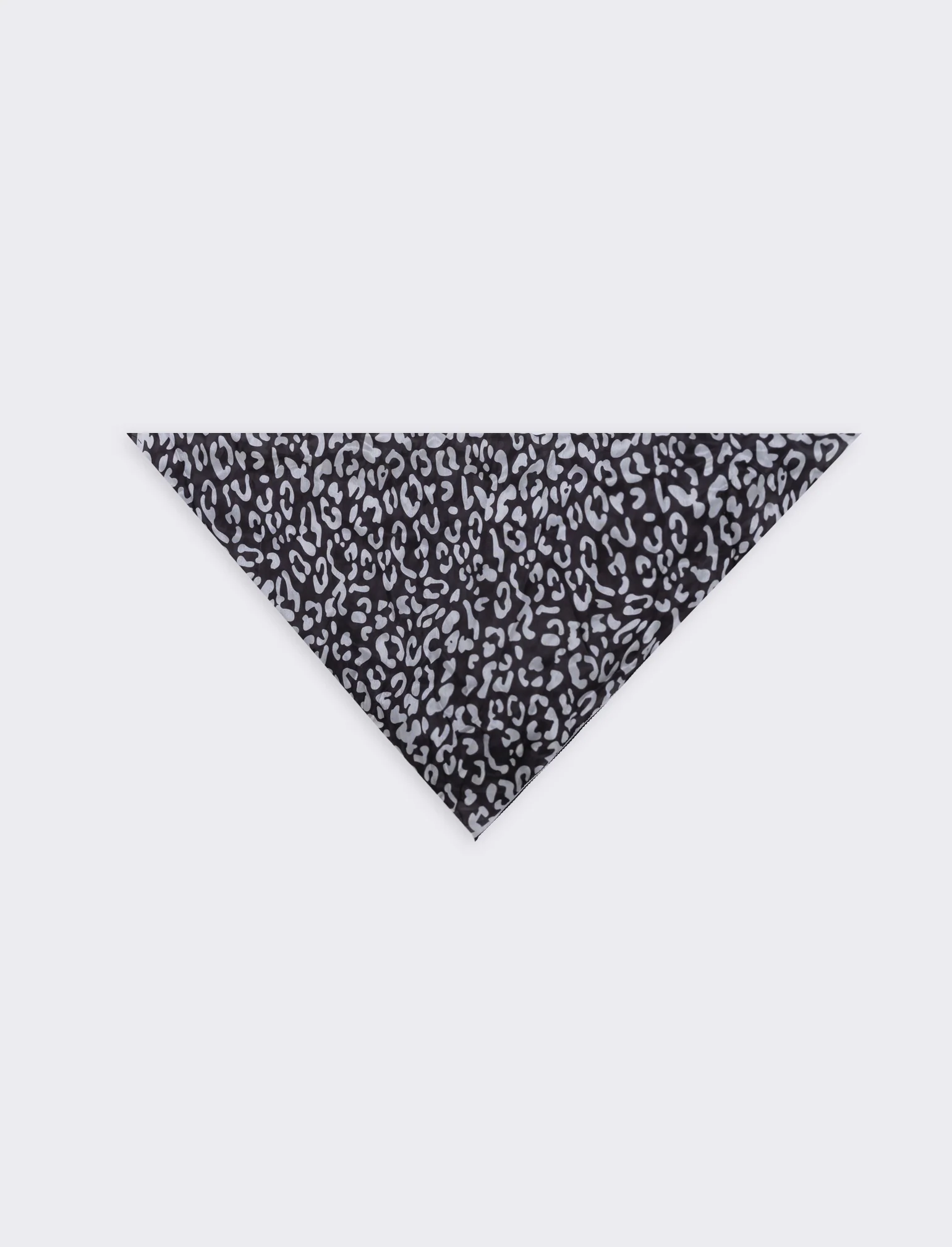 Foulard triangolo in satin - Leopardato - Image 2