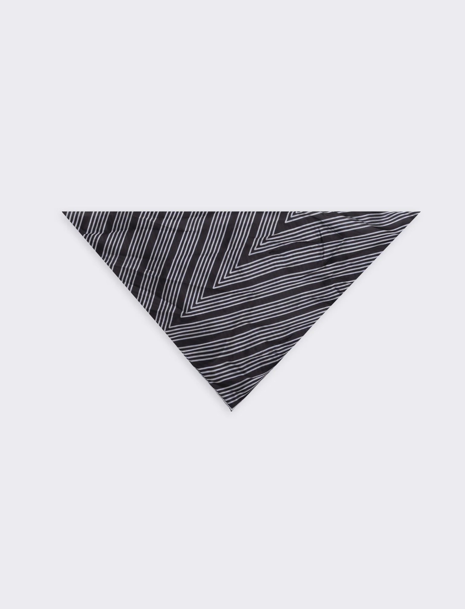 Foulard triangolo in satin - Nero - Image 2
