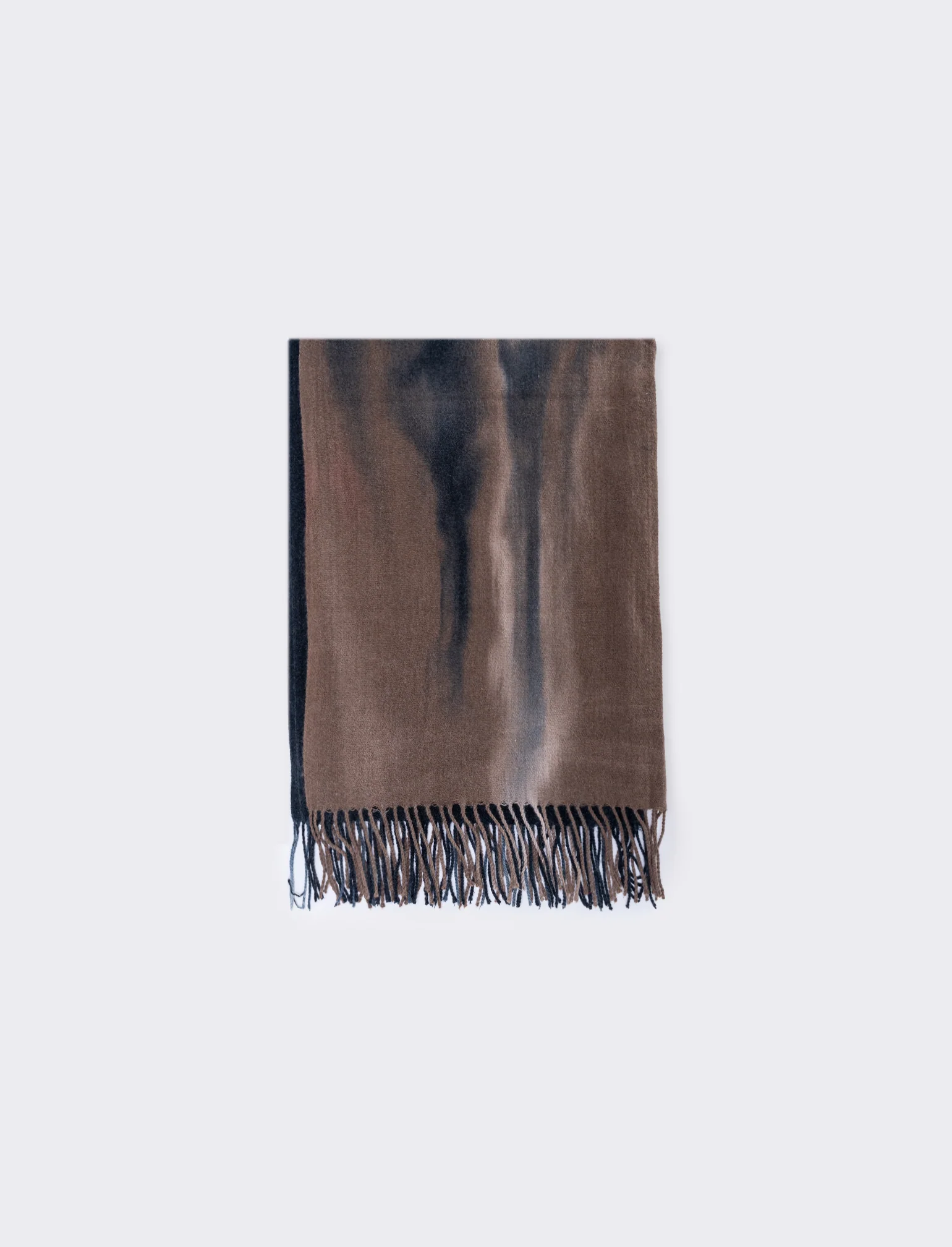 Foulard tye dye con frange uomo peso medio - Nero - Image 2