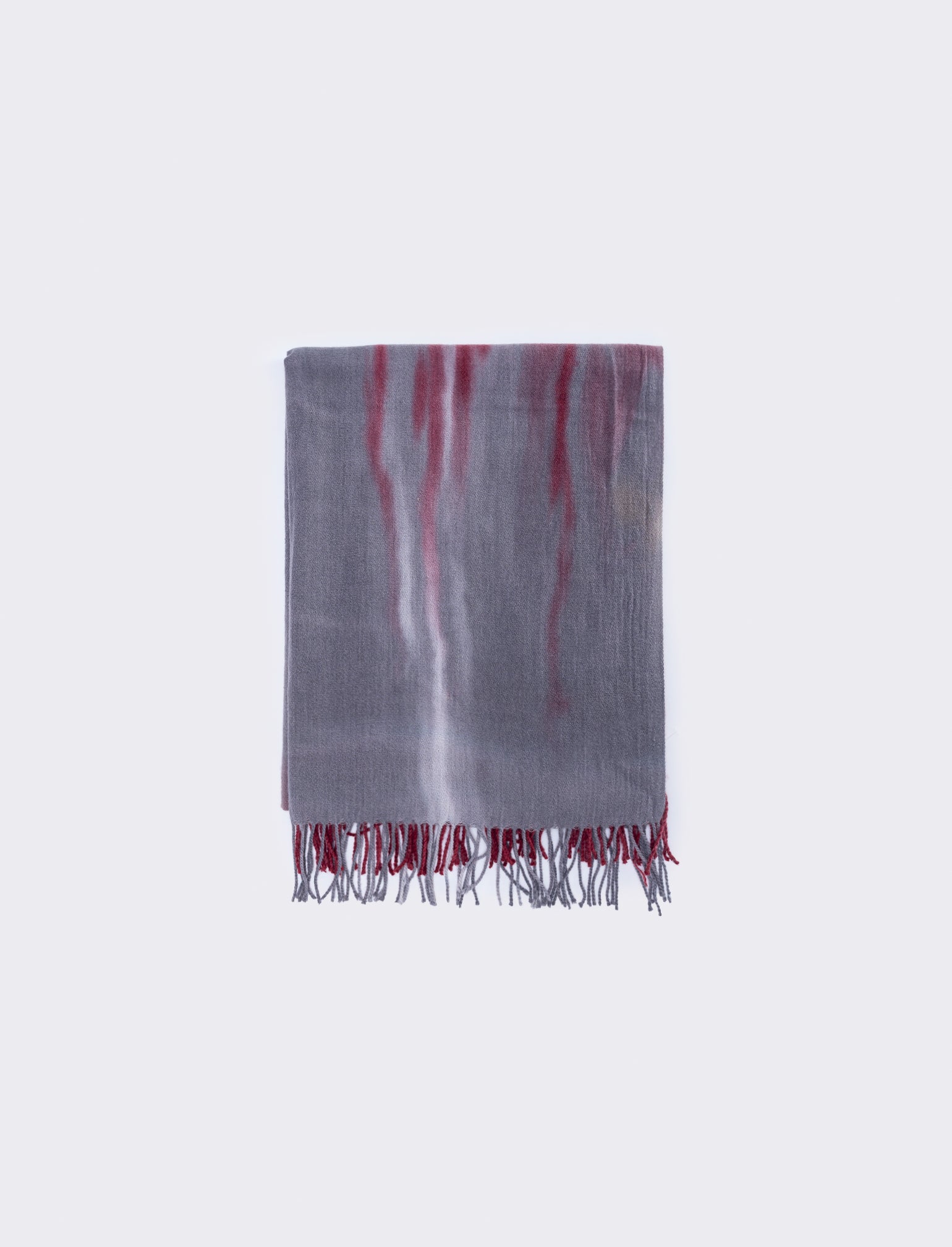 Foulard tye dye con frange uomo peso medio - Rosso - Image 2