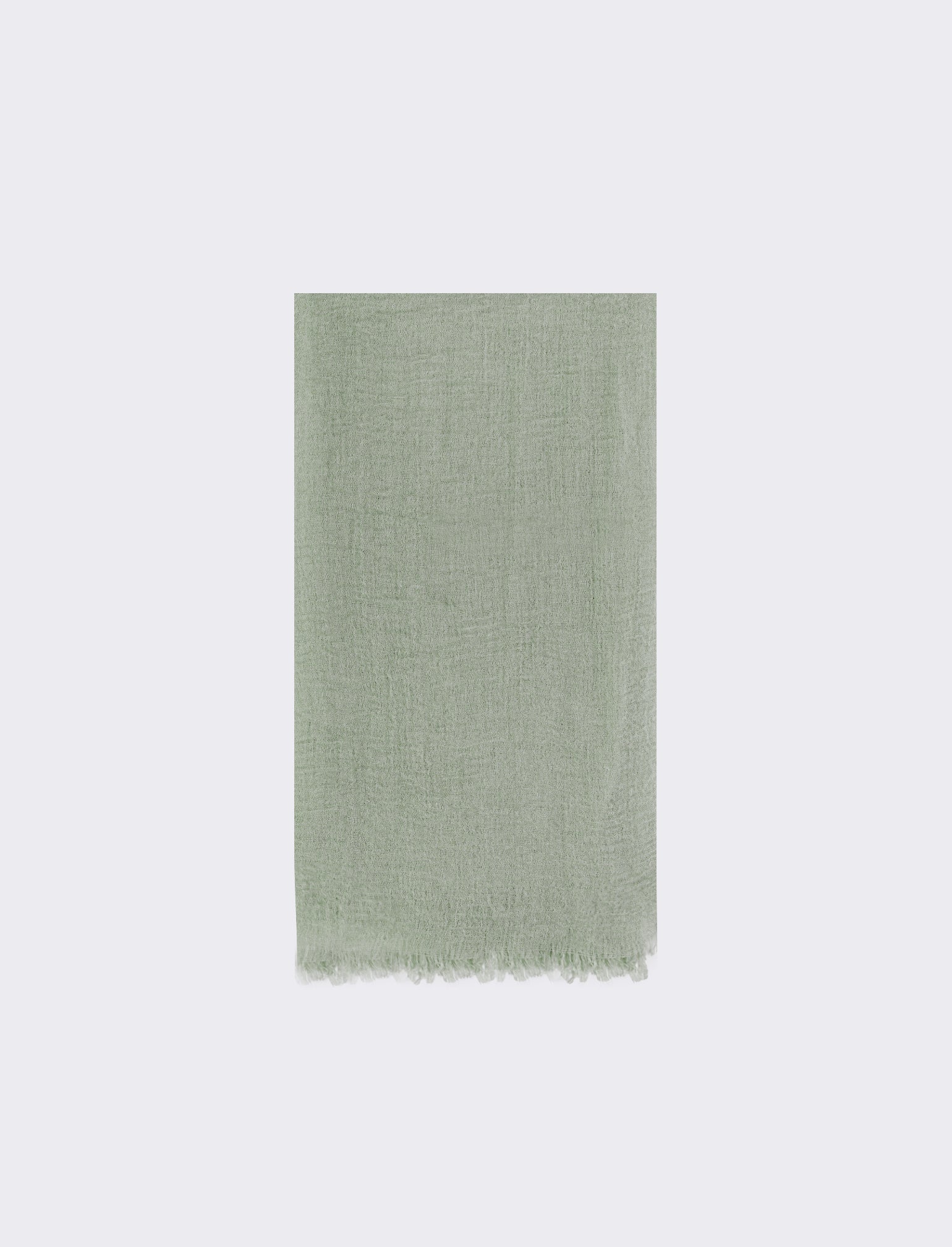 Foulard unito con frange eleganti - Verde - Image 2