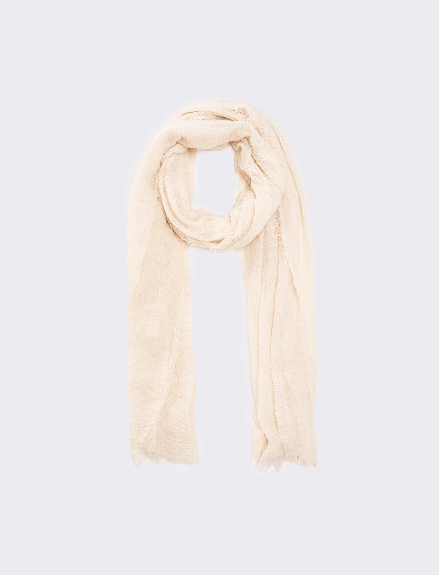 Foulard unito uomo garzato - Beige