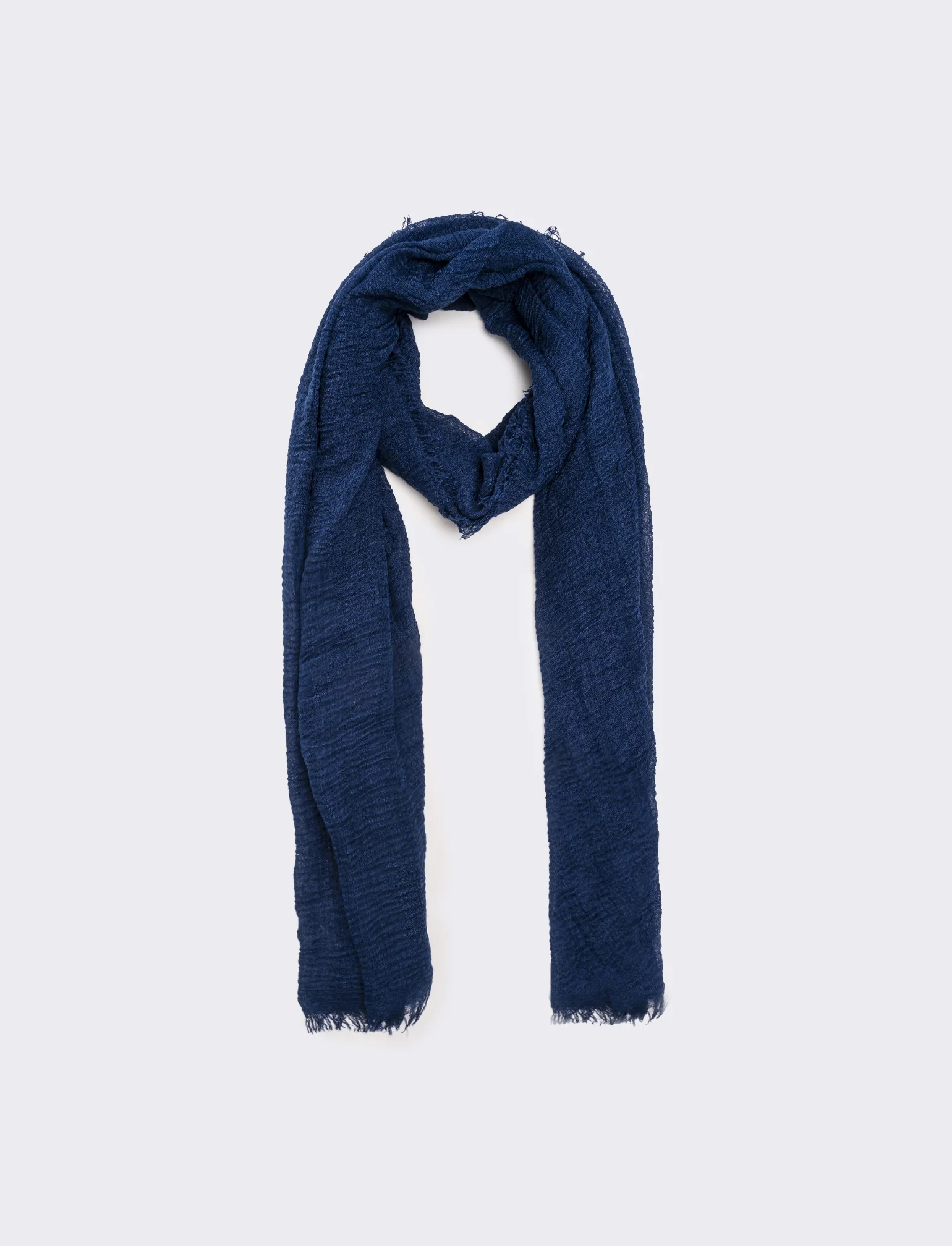 Foulard unito uomo garzato - Blu